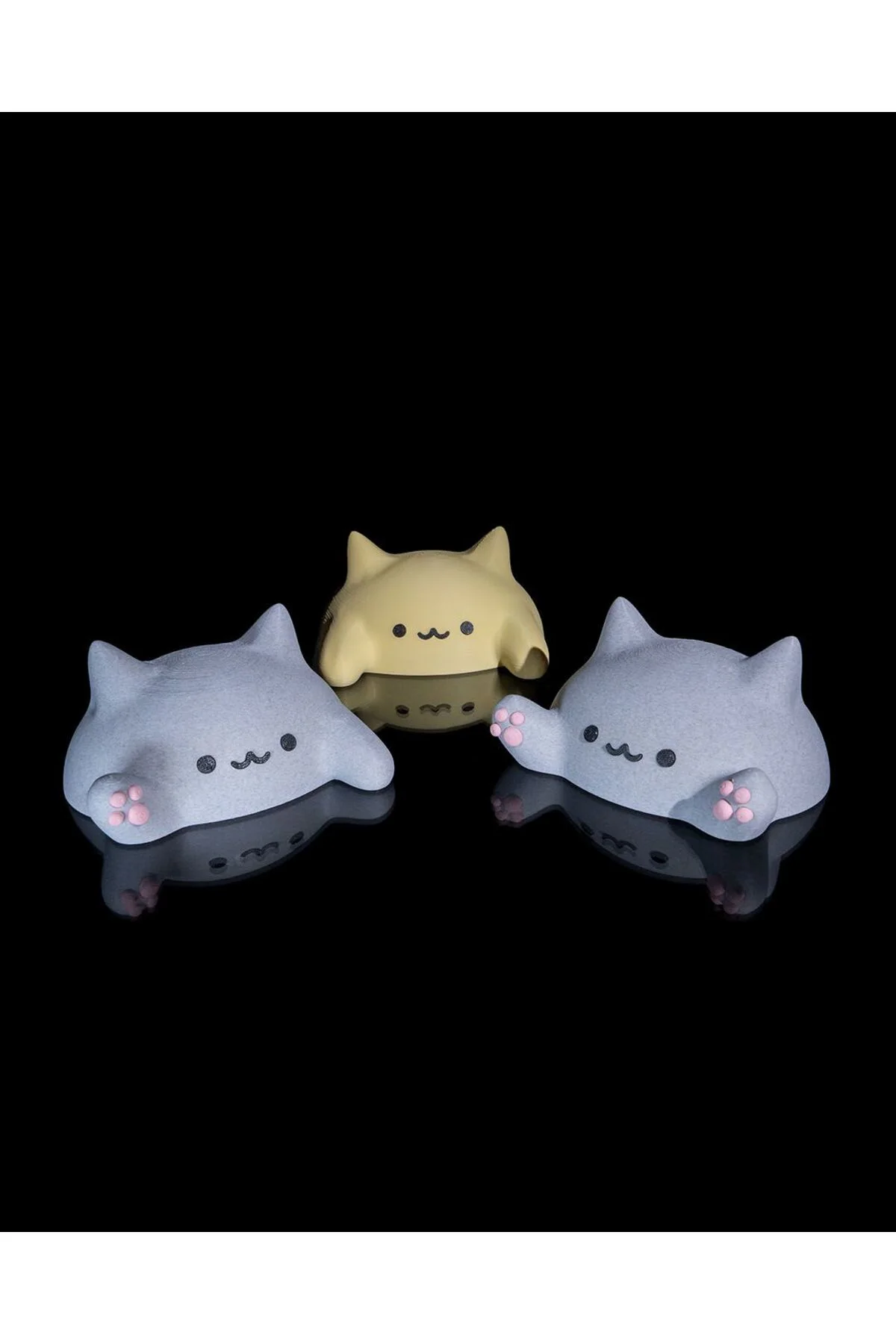 Anime Kedi 3'lü Masaüstü Dekoratif Obje 13CM