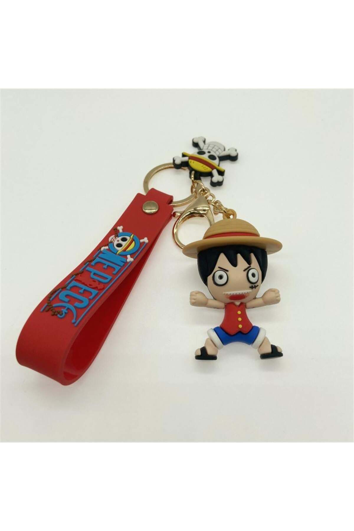 Anime One Piece - Luffy Logolu Silikon Anahtarlık