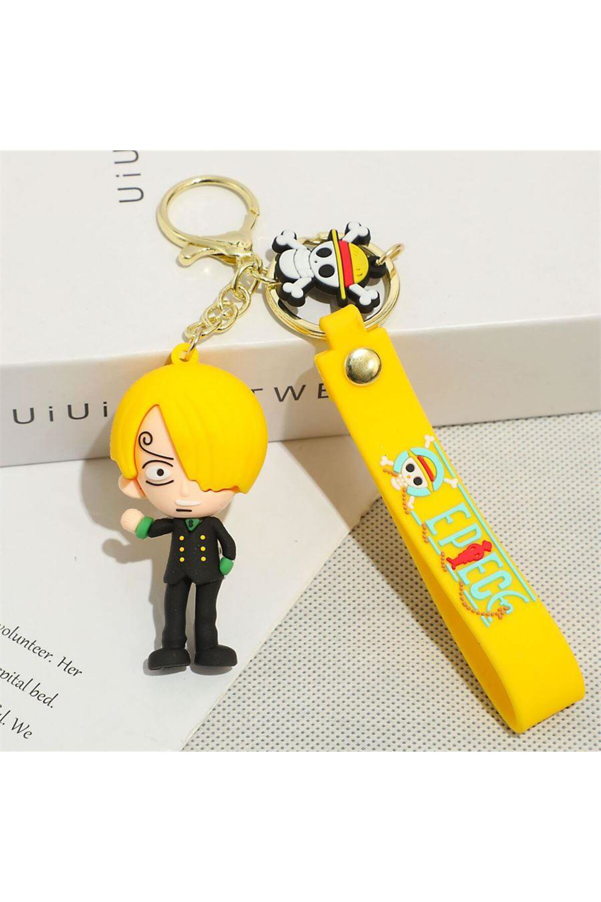 Anime One Piece - Sanji Logolu Silikon Anahtarlık