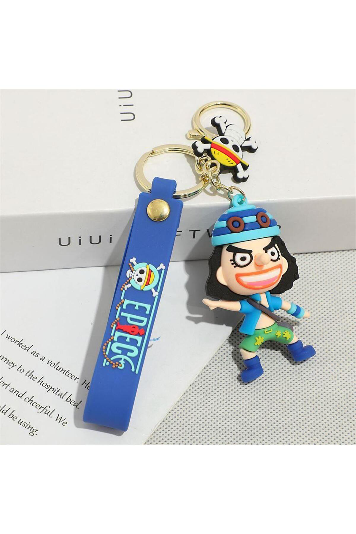 Anime One Piece - Usopp Logolu Silikon Anahtarlık