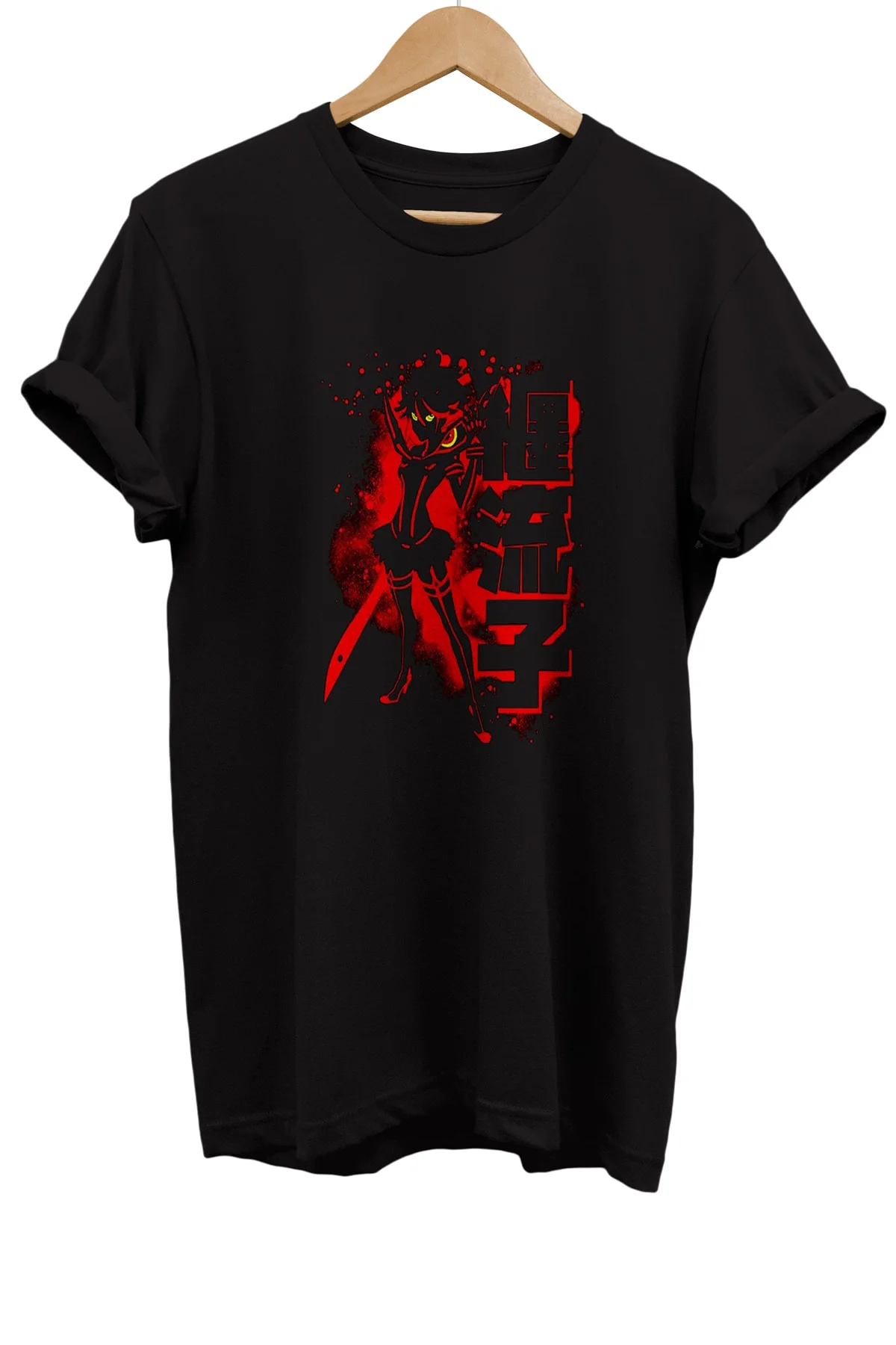 Anime Otaku Baskılı %100 Pamuk Oversize T-shirt