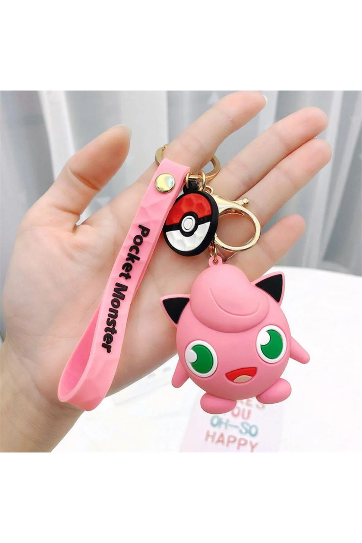Anime Pokemon - Jigglypuff Silikon Anahtarlık