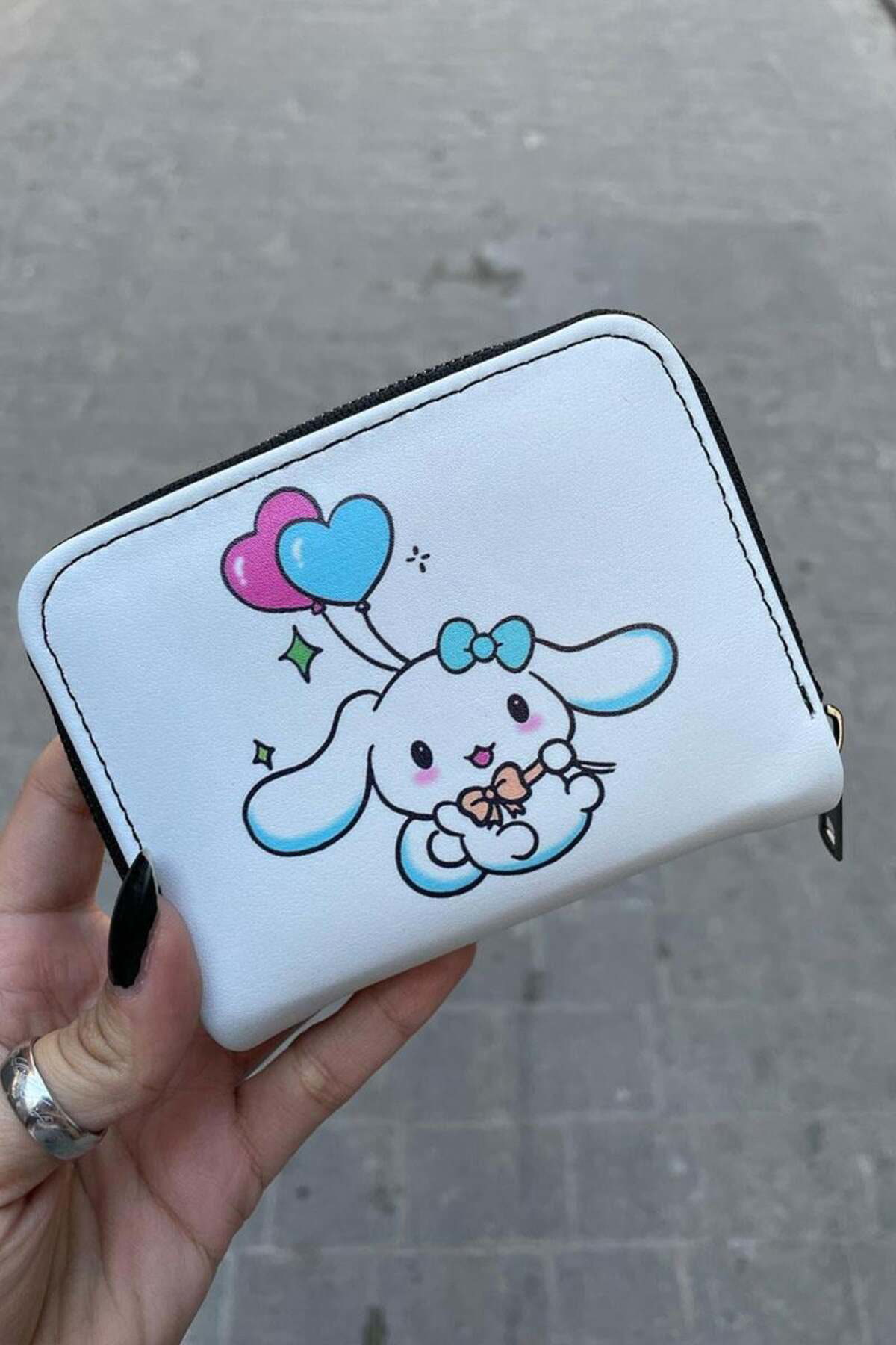 Anime Sanrio Cinnamoroll Heart Balloon Kısa Cüzdan