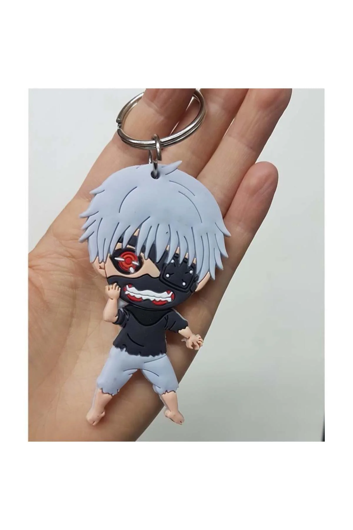 Anime Tokyo Ghouls Ken Kaneki Plastik Anahtarlık