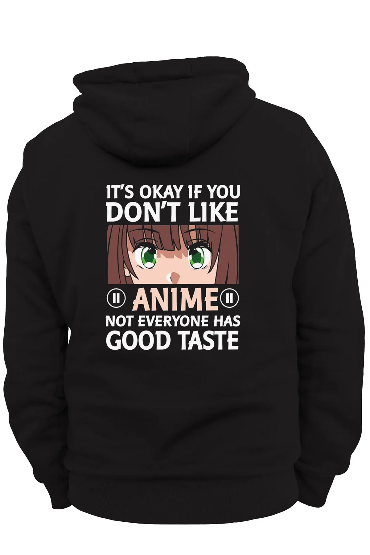 Anime Yazı Arka Baskılı, %100 Pamuk, 3 Ipl. Şardonlu, Içi Tamamen Polar, Çok Kalın Hoodie