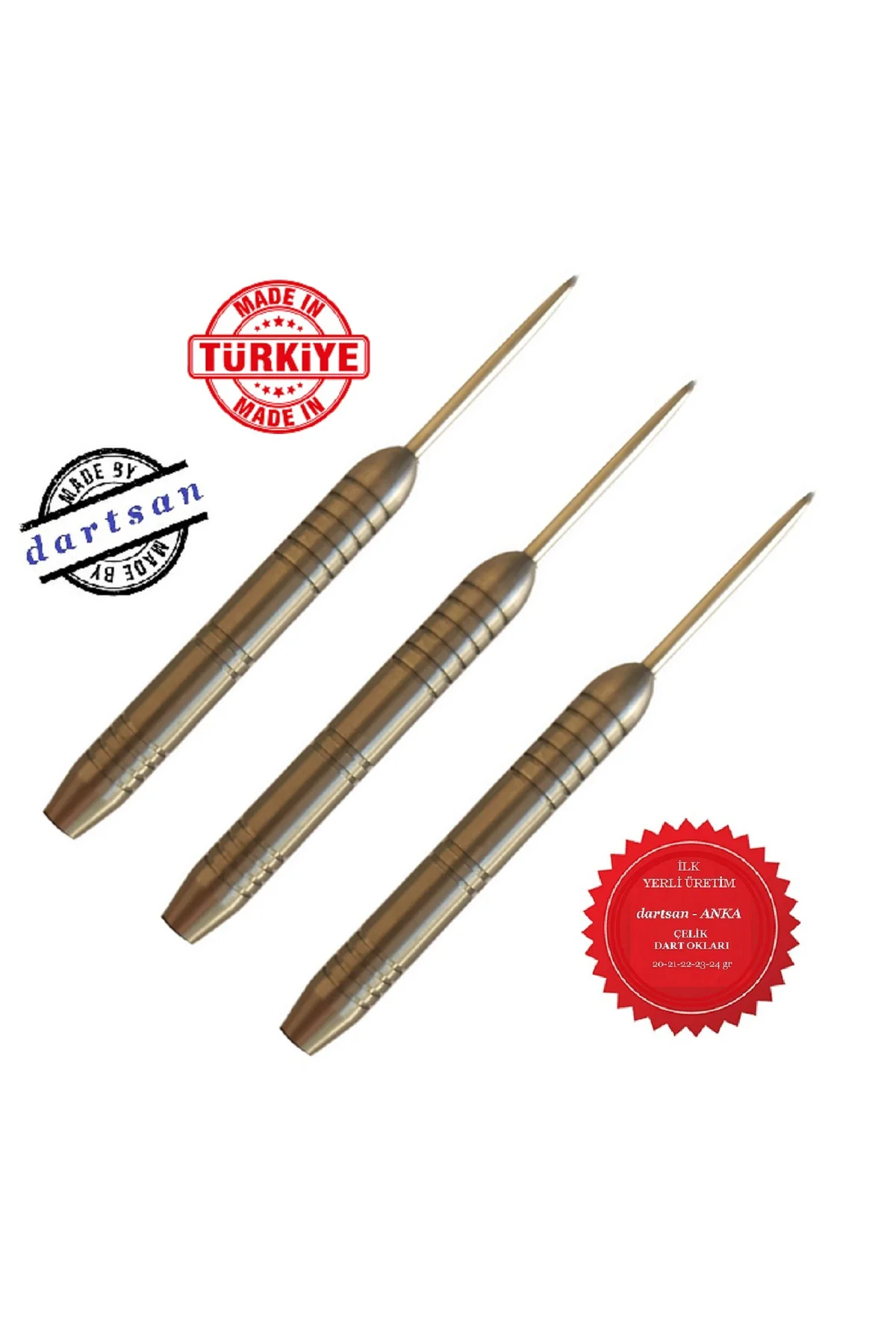 -anka Ilk Türk Malı Çelik Dart Oku 24gr - Görsel 2