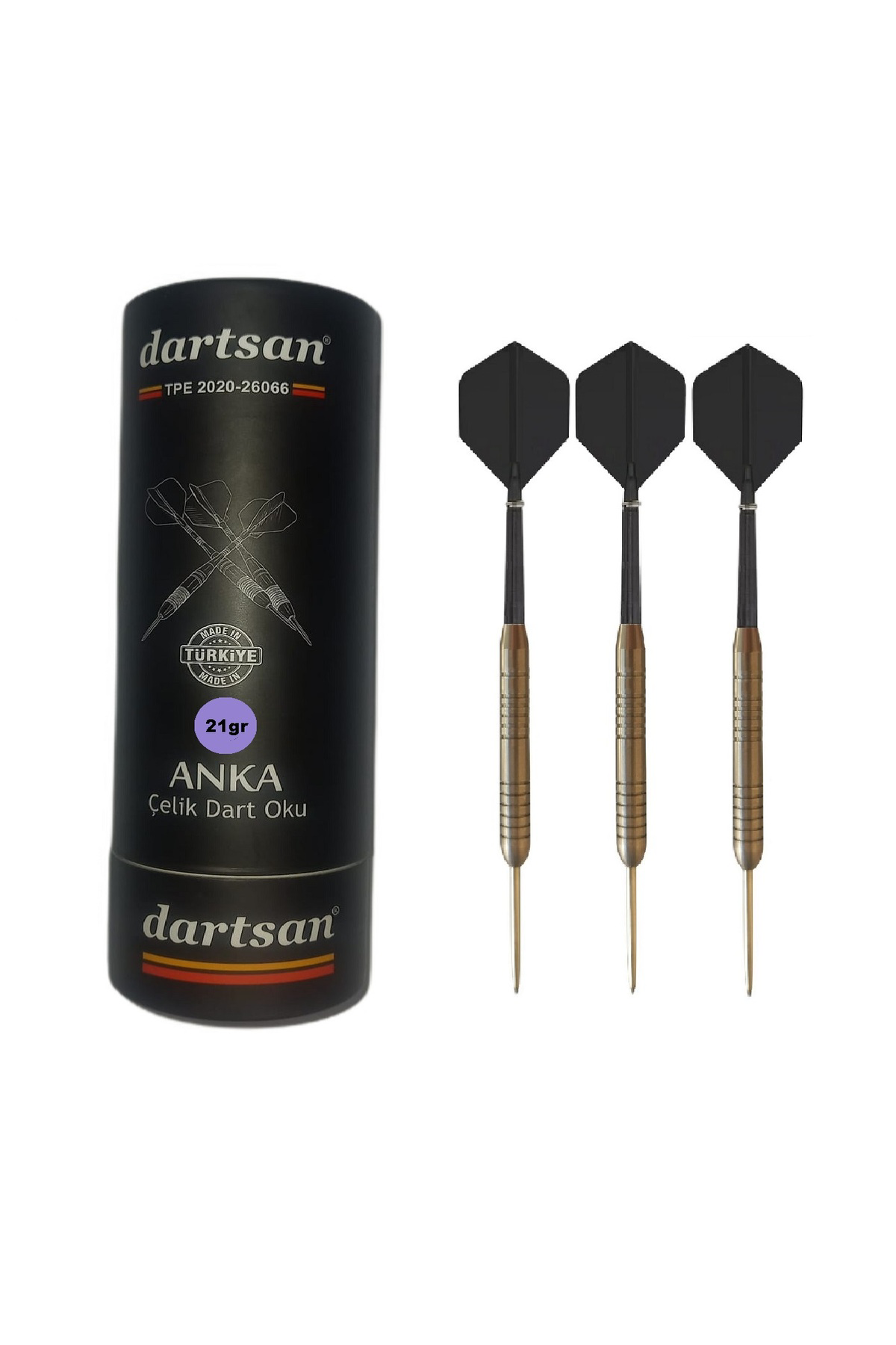 Dartsan Anka Türk Mali Çelik Dart Oku 21 Gr