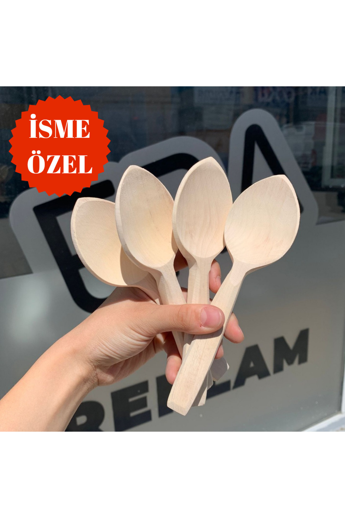Salvador Ankara Gürgen Ağaci Oyun Kaşiği Takimi (İsme Özel) (4 Adet)
