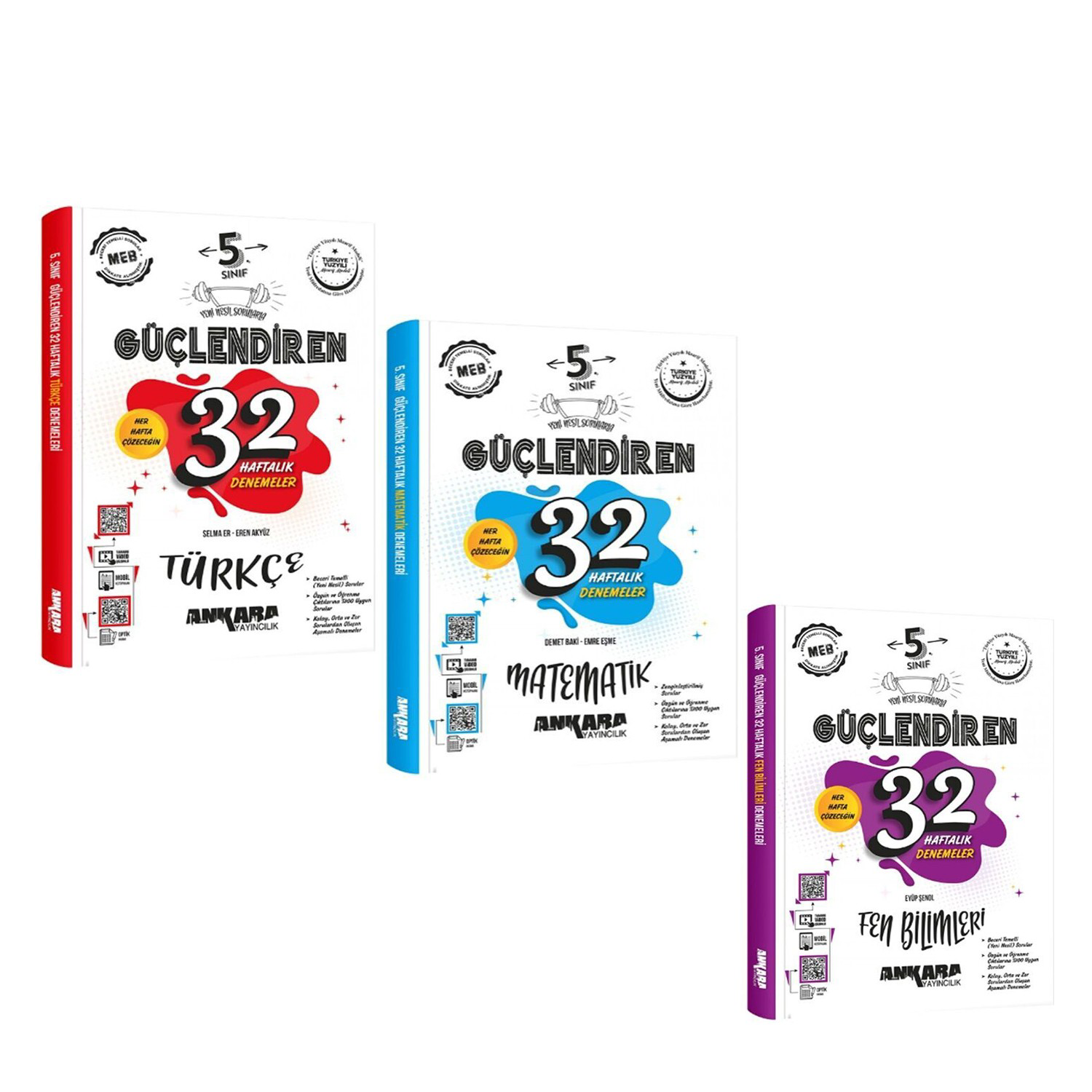 Ankara Yayıncılık 5.Sınıf Türkçe Matematik ve Fen Bilimleri Güçle