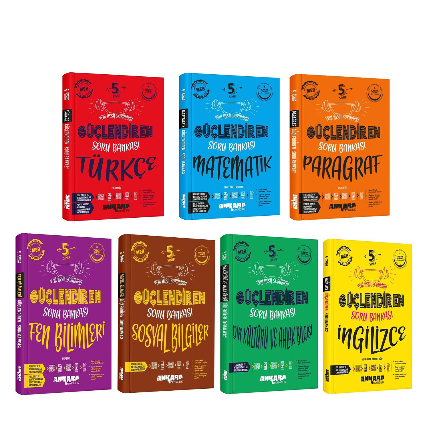 Ankara Yayıncılık 5.Sınıf Soru Bankası Seti 7 Kitap