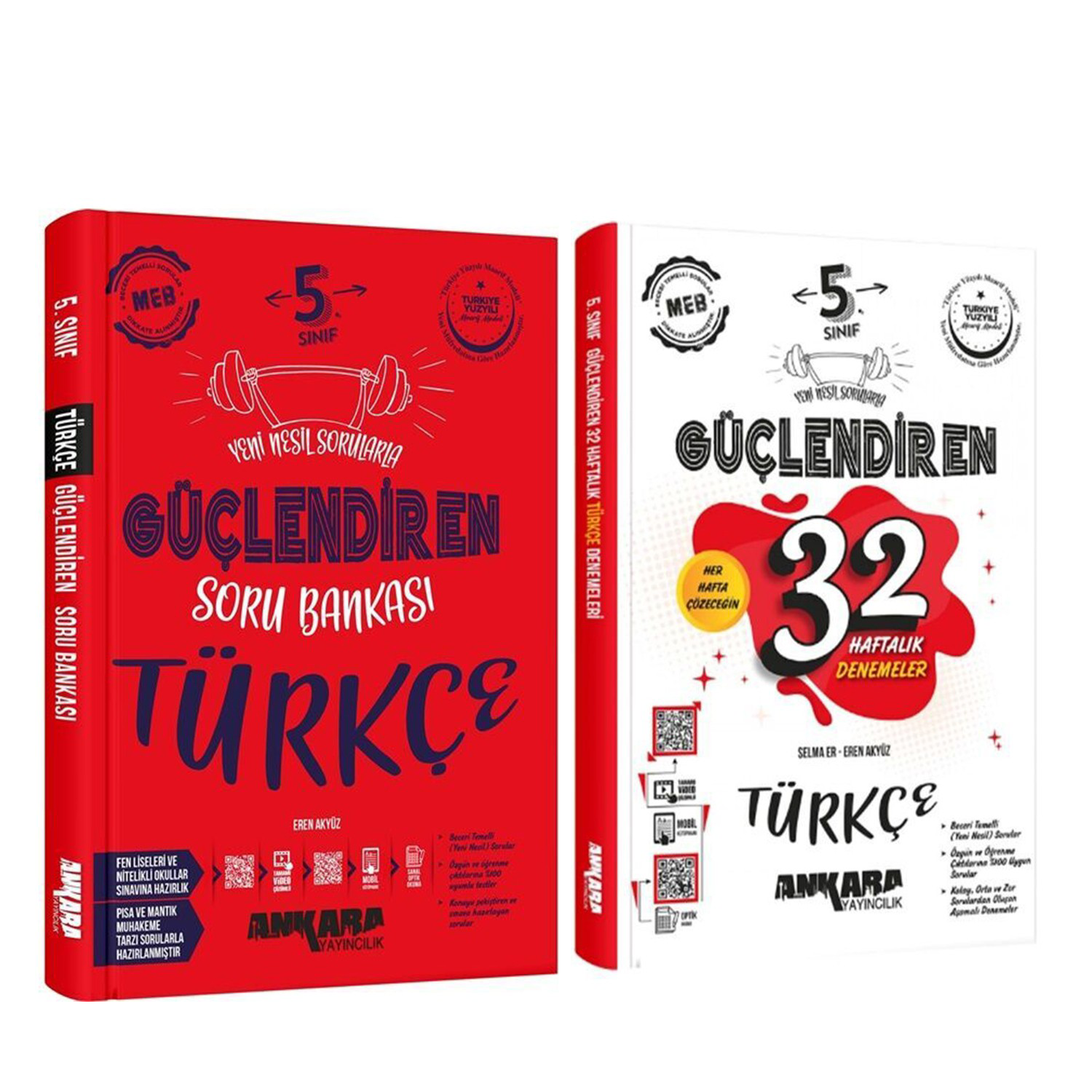 Ankara Yayıncılık 5.Sınıf Türkçe Güçlendiren Soru Bankası ve 32 H