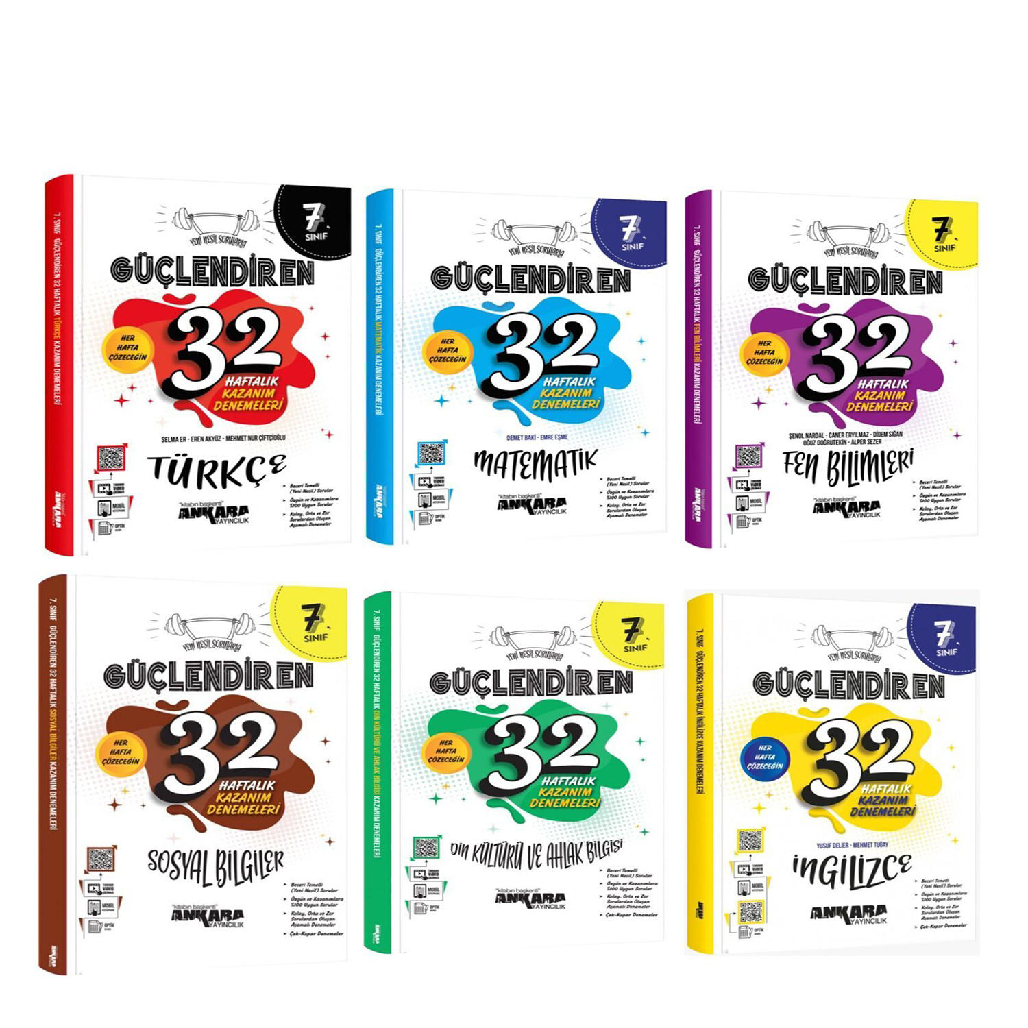 Ankara Yayıncılık 7.Sınıf Güçlendiren 32 Haftalık Deneme Seti 6 K