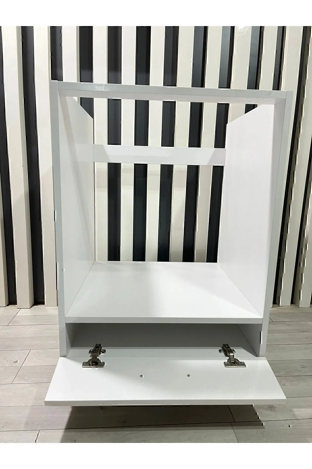 Ankastre Modülü Kabini Beyaz Fırın Ocak Dolabı Kapaklı Ayarlı Aya