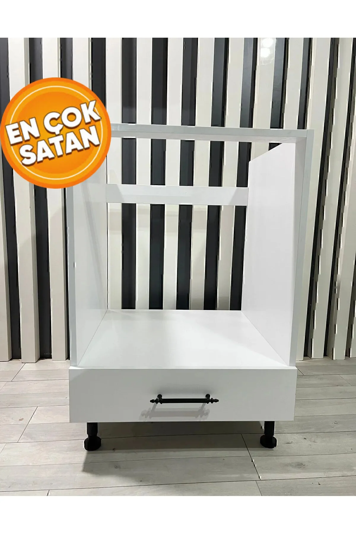 Ankastre Modülü Kabini Beyaz Fırın Ocak Dolabı Kapaklı Ayarlı Aya
