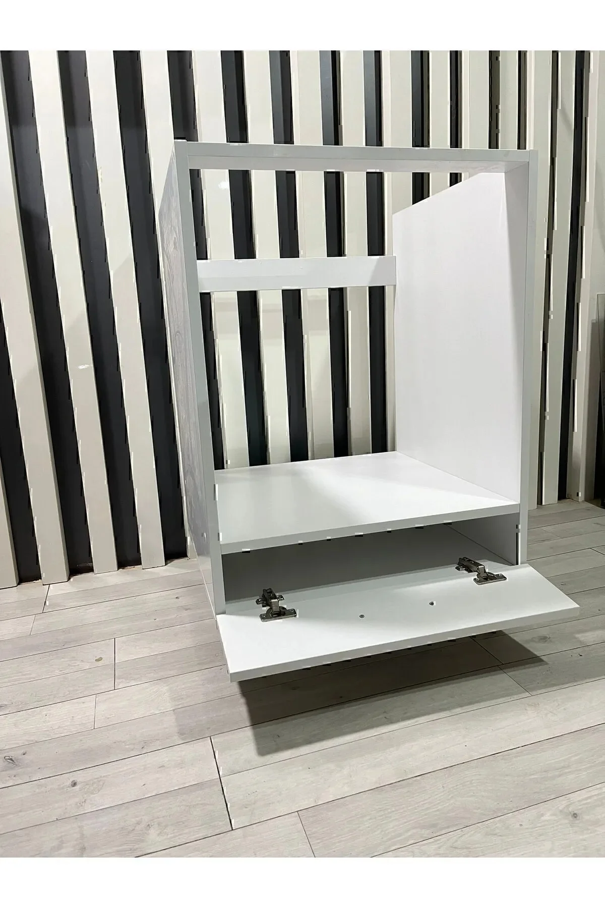 Ankastre Modülü Kabini Beyaz Fırın Ocak Dolabı Kapaklı Ayarlı Aya