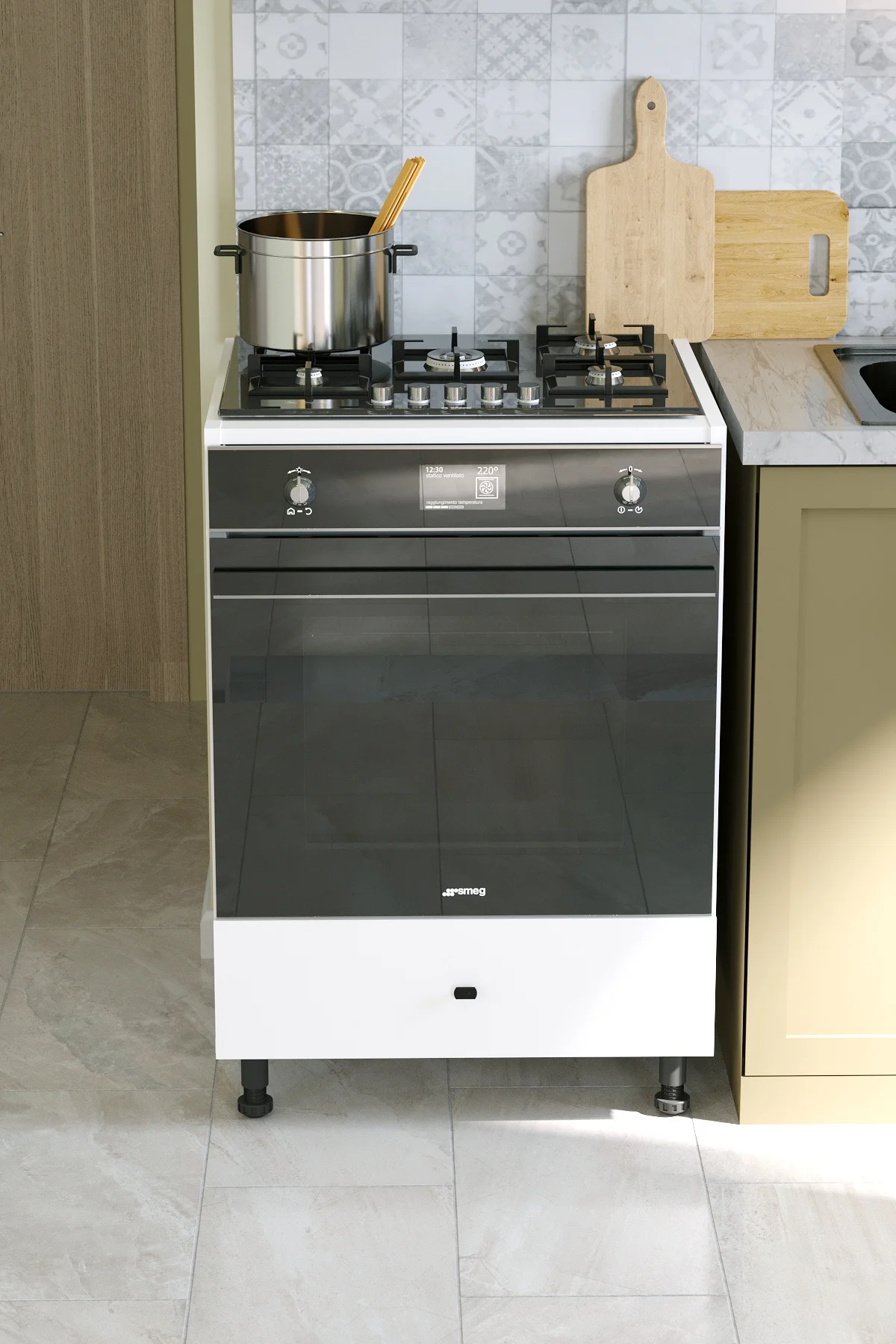 Ankastre Mutfak Dolabı Düz-çekmeceli-kapaklı Modül Tüm Setlere