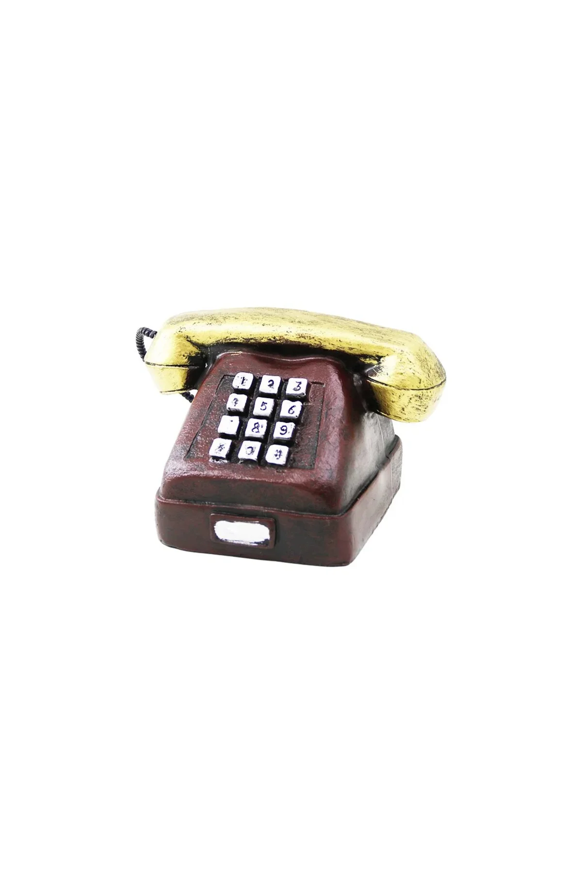 Ankesörlü Telefon Vintage Dekoratif Biblo 9.5X9.5CM Reçine