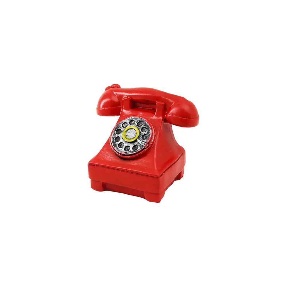 ANKESÖRLÜ TELEFON VİNTAGE DEKORATİF BİBLO 12X7.5CM REÇİNE (4741)