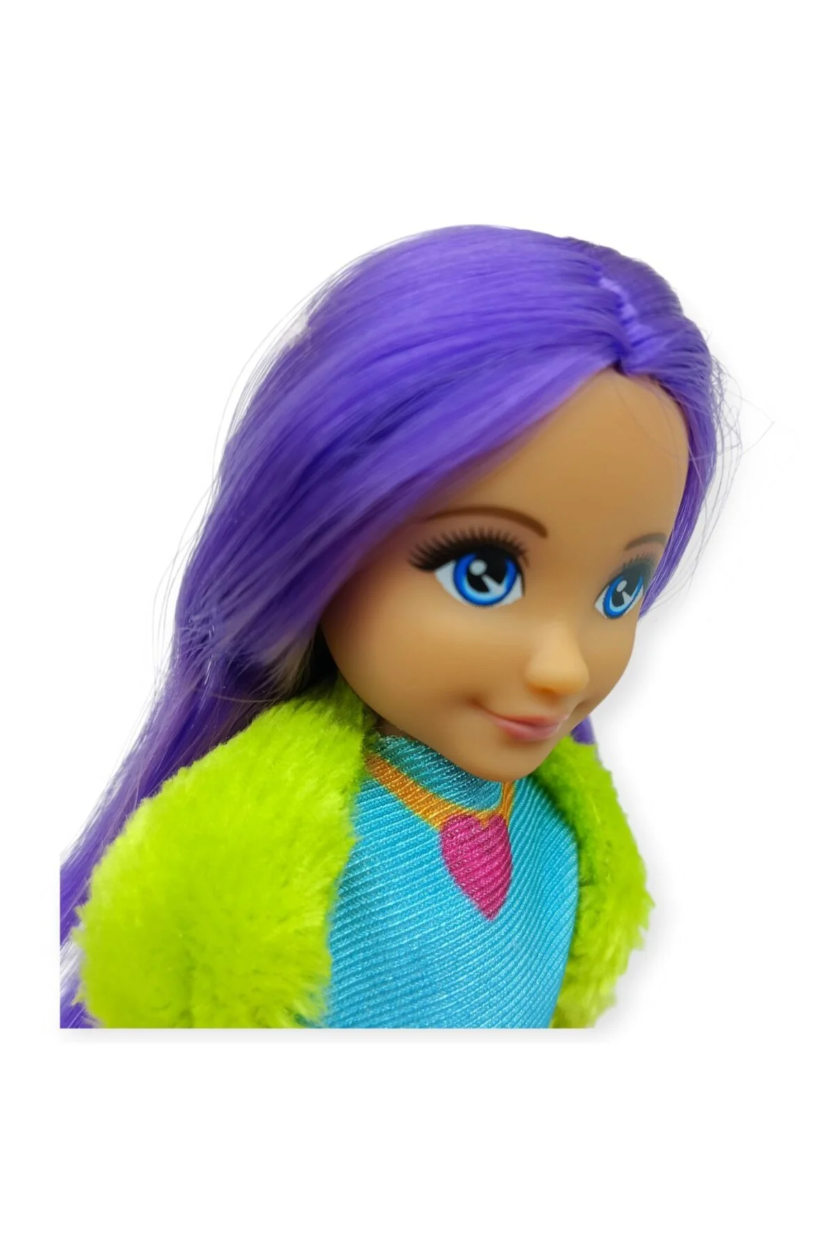 Ankiki Moda İkonu Bebek Figür 13 cm - Mor Saçlı Hip-Hop Rüzgarı (