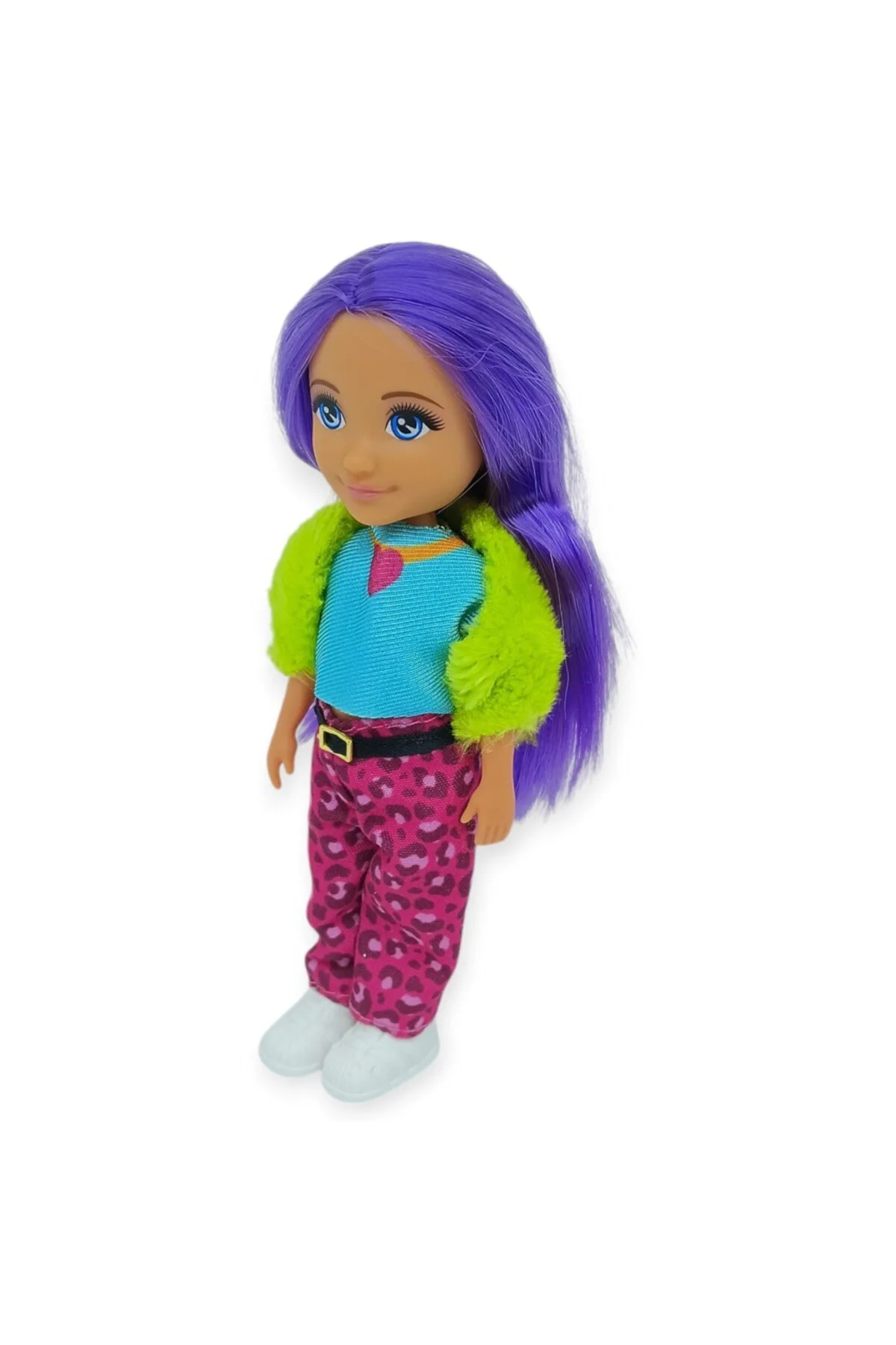 Ankiki Moda İkonu Bebek Figür 13 cm - Mor Saçlı Hip-Hop Rüzgarı (
