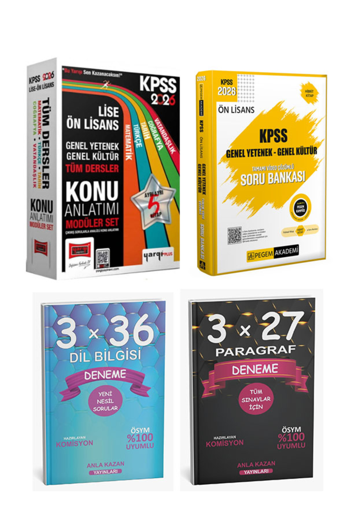 Yargi Yayinlari Anla Kazan 2026 Yargi + Pegem Kpss Lise Önlisans Modüler Set Konu