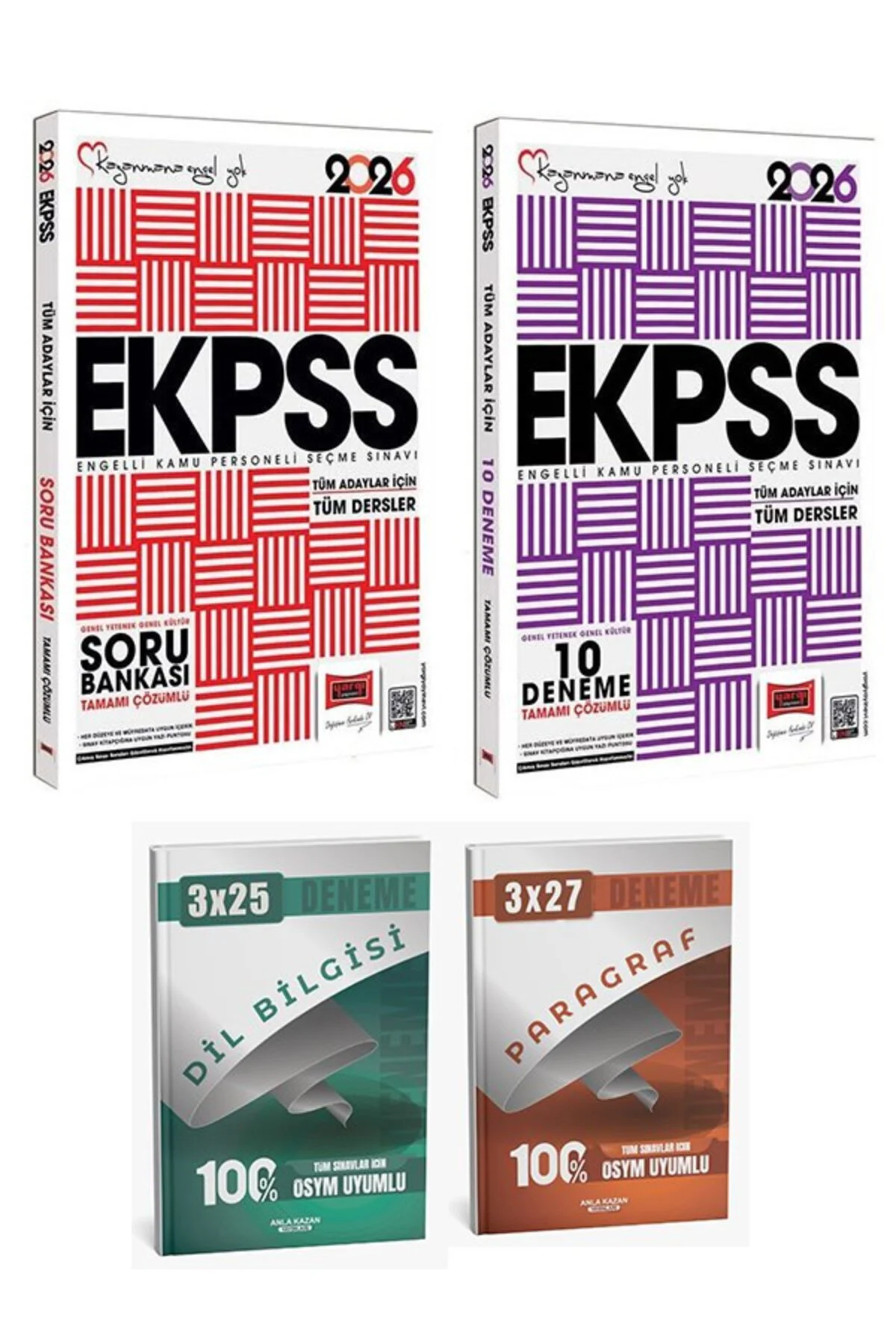Anla Kazan + Yargı 2026 EKPSS Soru Bankası + 10 Deneme 2 li Set Y