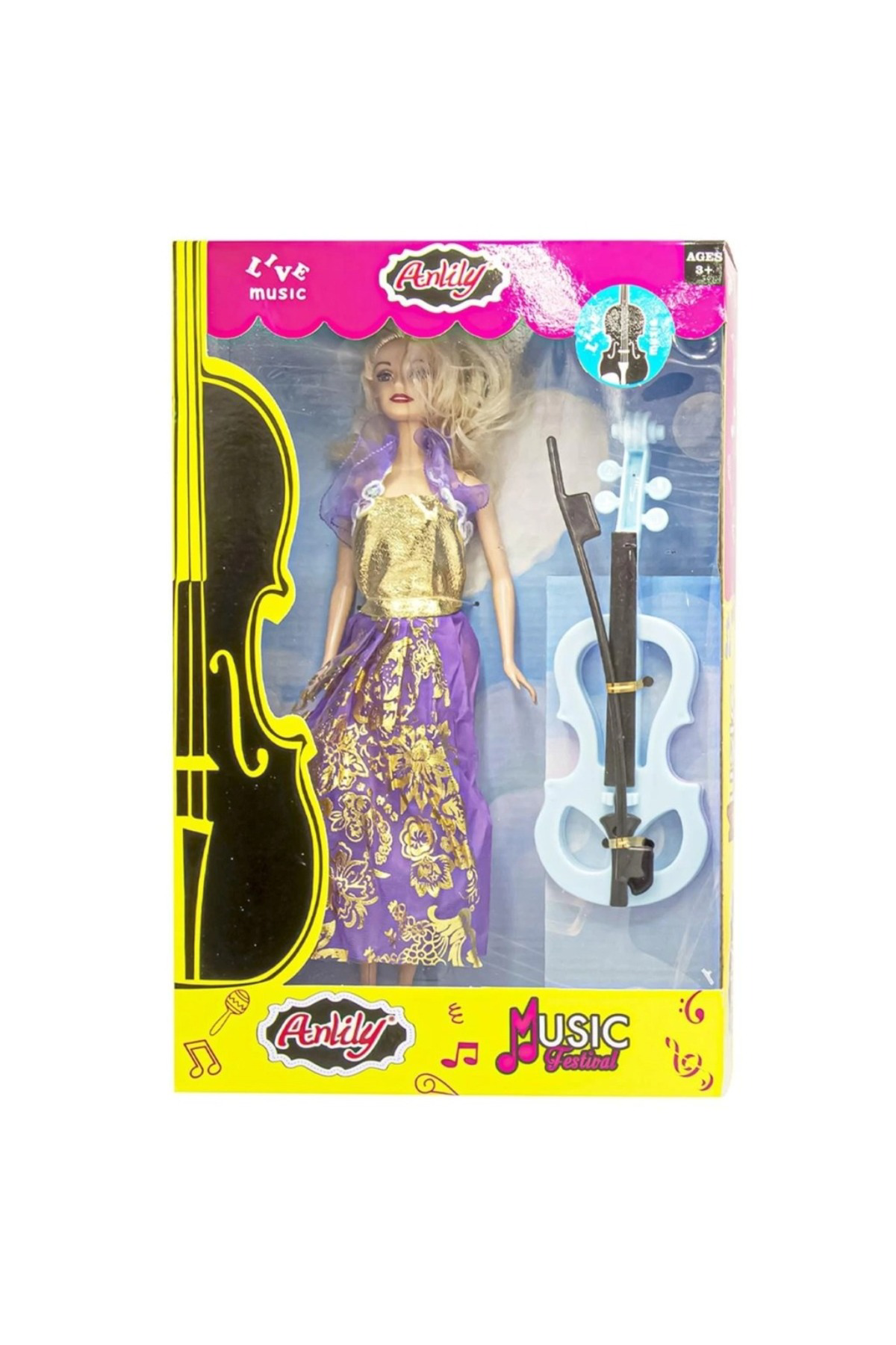 Oyuncak Store Anlily Kemancı Kız Bebek
