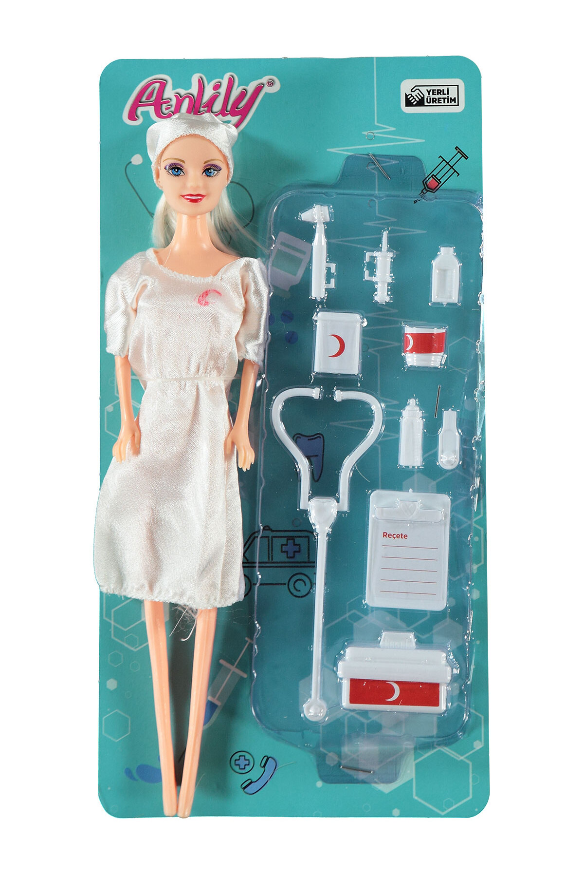 Anlily Edulabs Anlily Poşette Doktor Setli Bebek