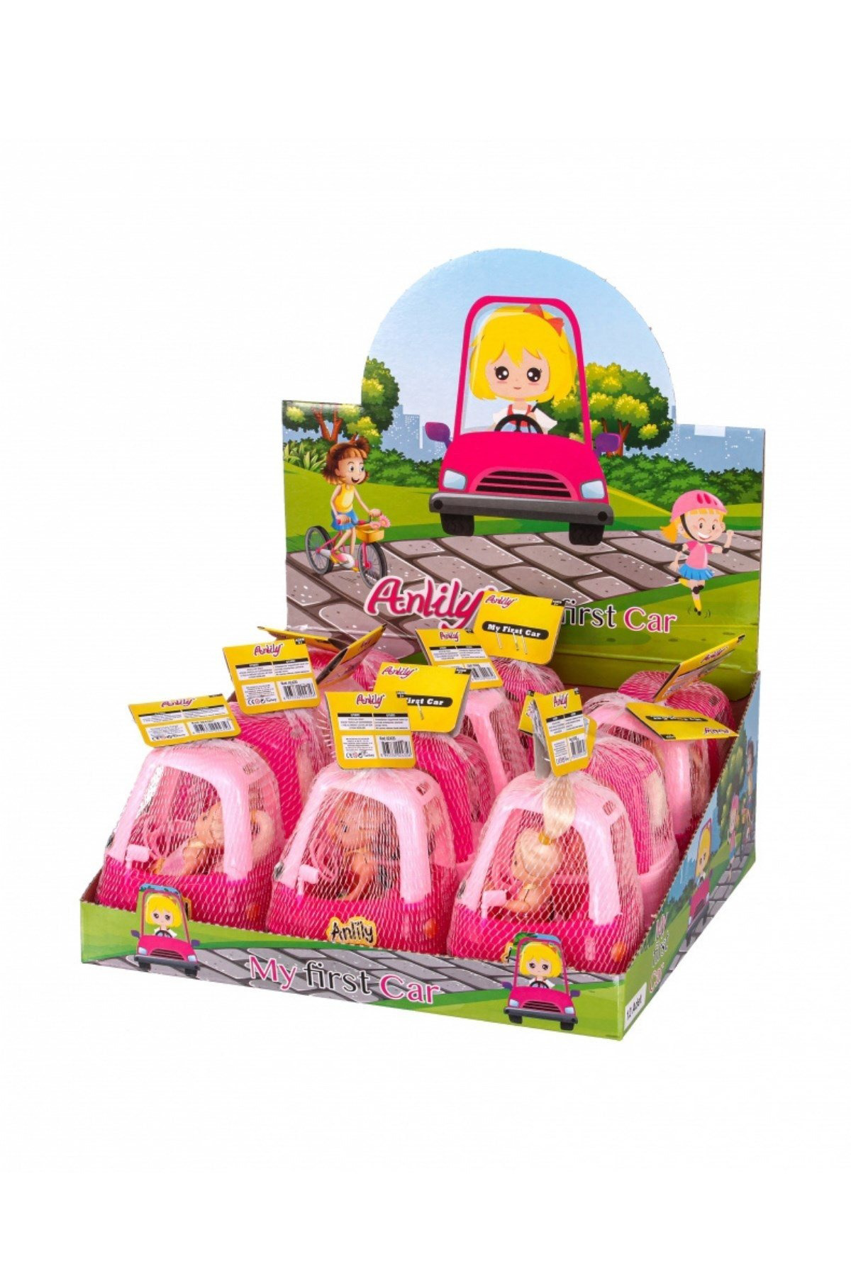 Oyuncak Store Anlily Tombul Arabalı Bebek Fileli