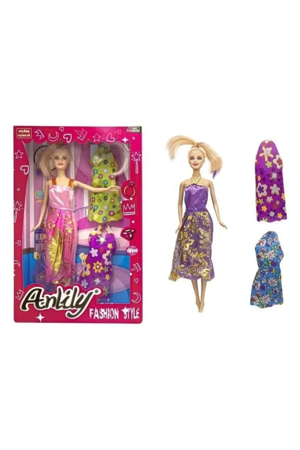 Anlily Yedek Elbiseli Bebek Seti - 02252