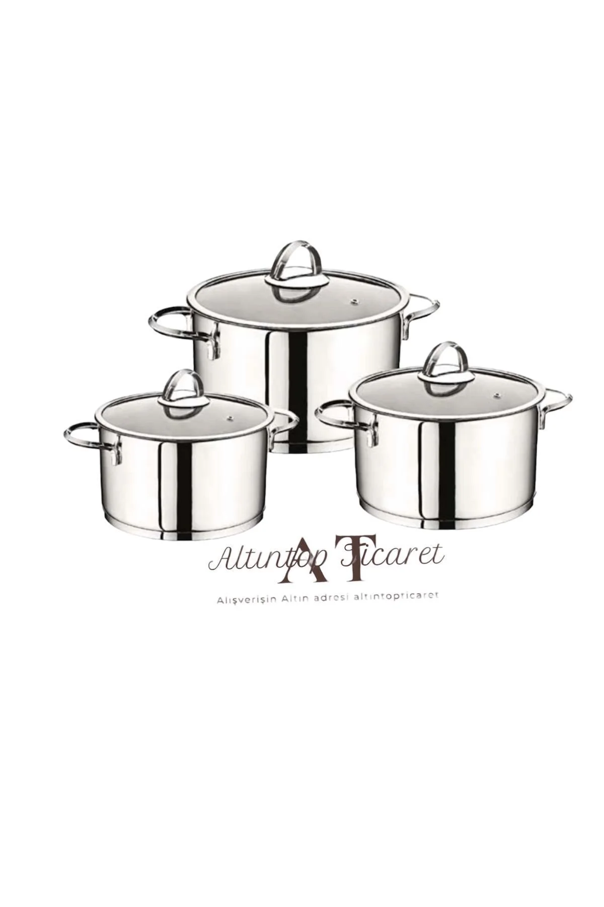 Anna Silver 6 Parça Çelik Tencere Seti altptic