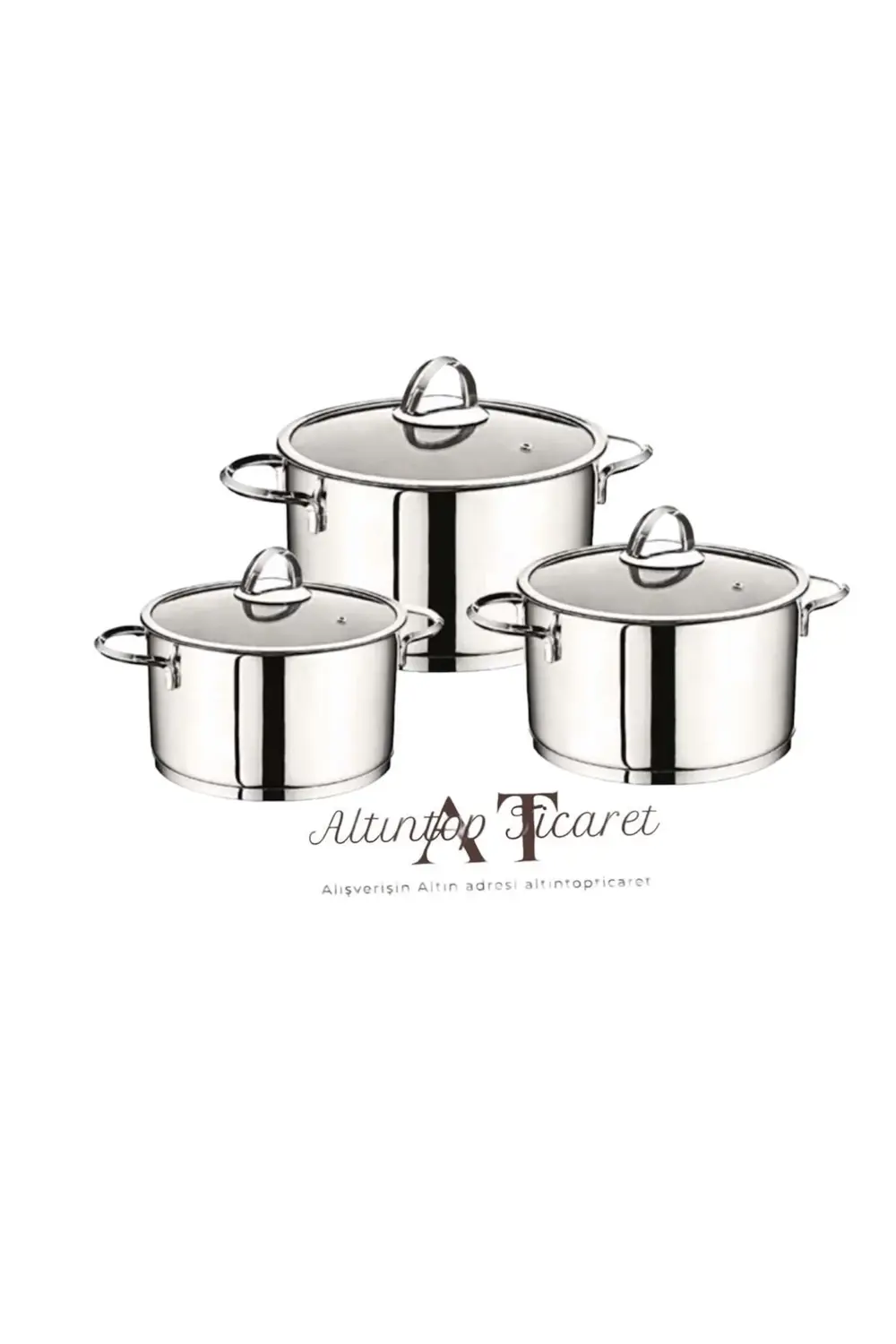 Anna Silver 6 Parça Çelik Tencere Seti altptic