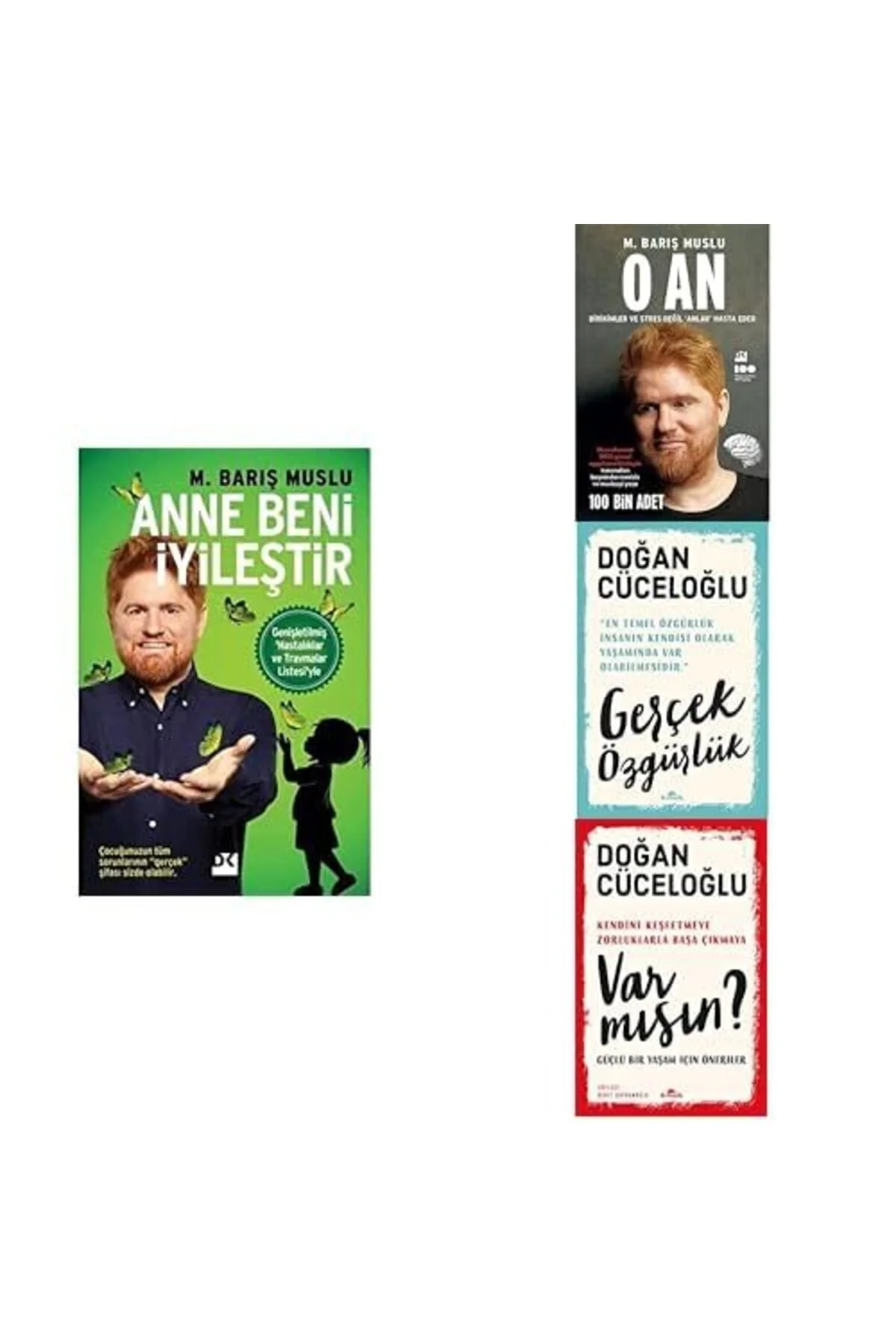 anne beni iyilestir + o an + gercek ozgurluk + varmisin=(4 kitap)