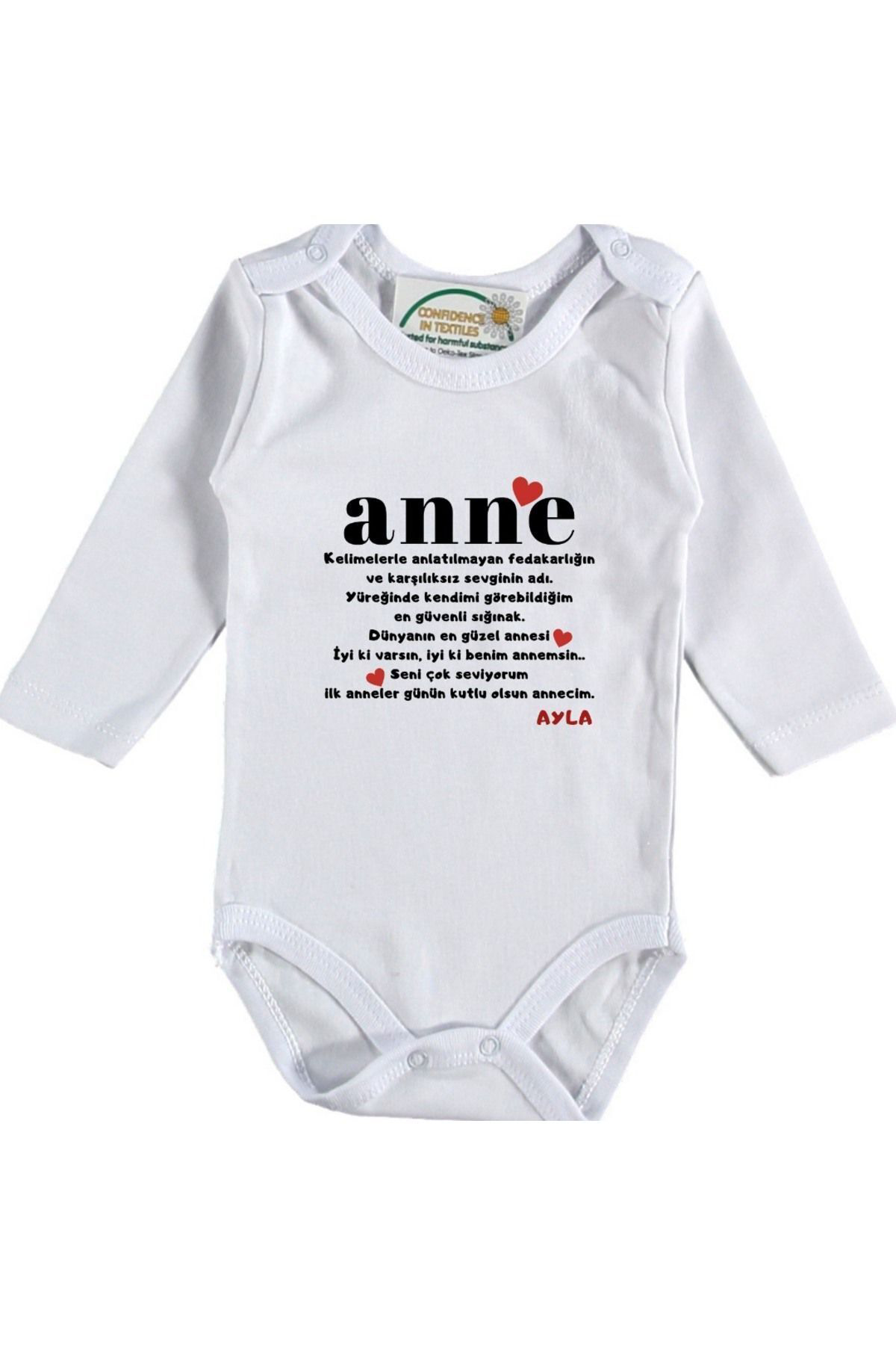 Anne ilk Anneler günü hediyesi yazılı Bebek Zıbını