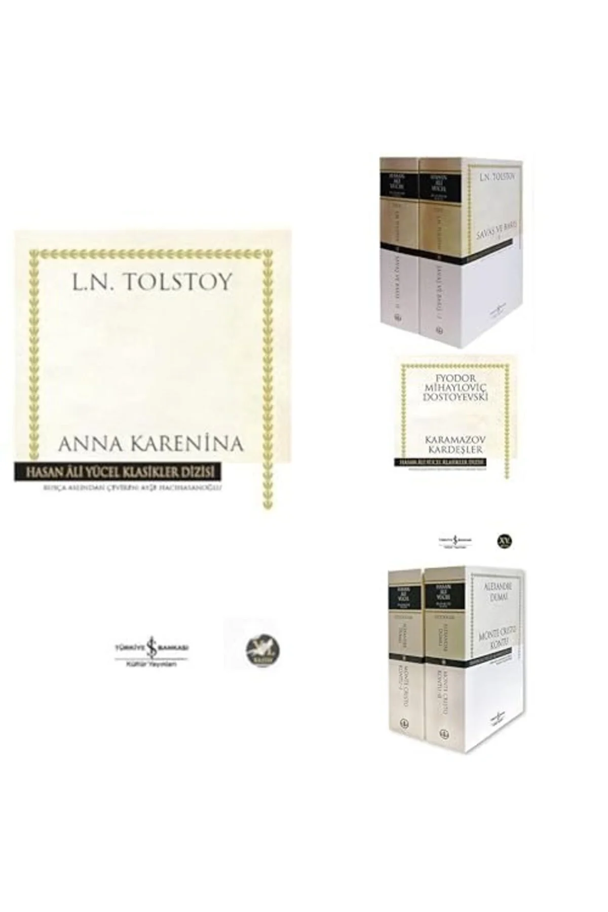 anne karenina+savas ve baris(2kitap)+karamazov kardesler+monte cristo kontu(2kitap)