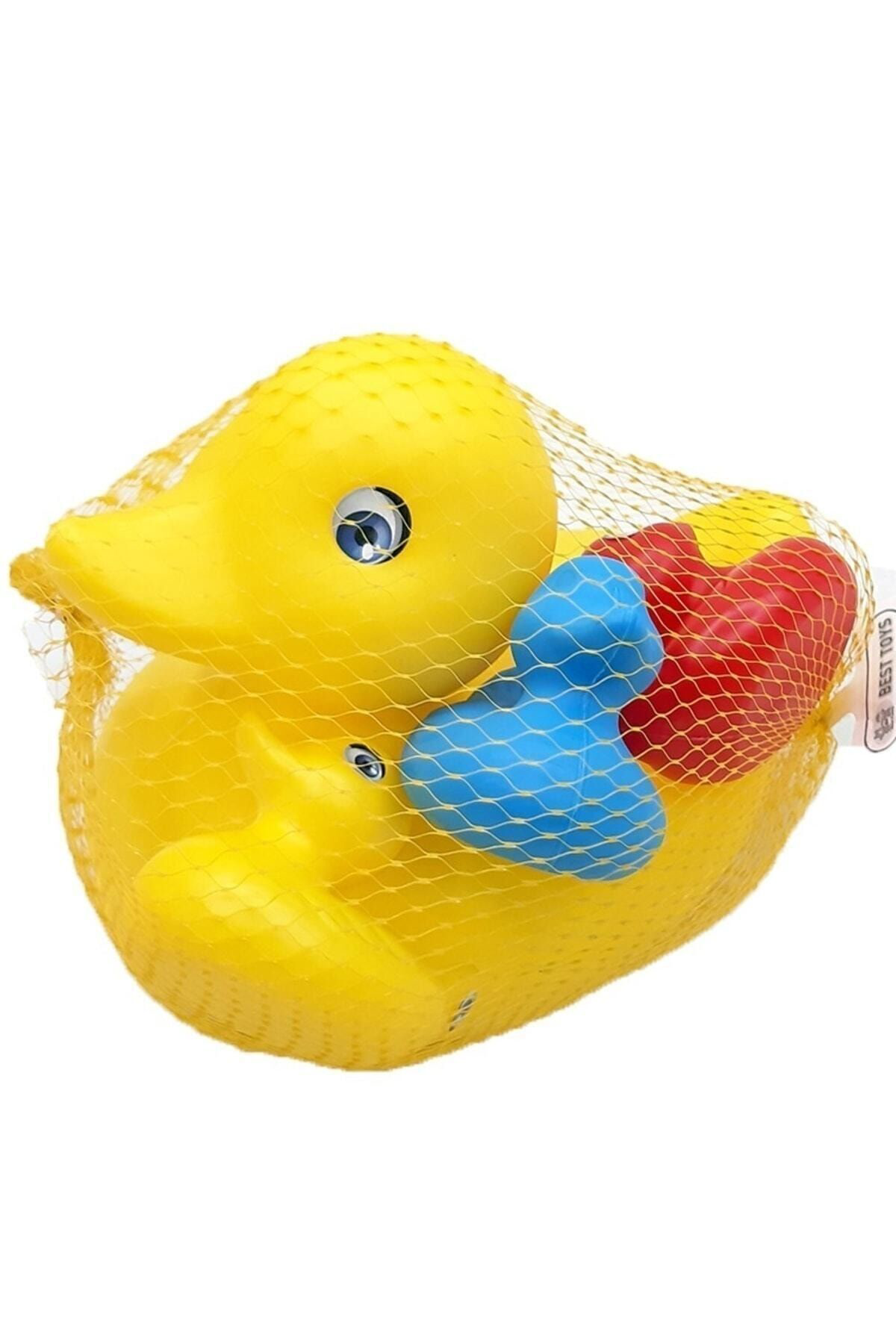 Sistem Anne Ördek Ve Yavruları 22 Cm Plastik Banyo Oyuncakları