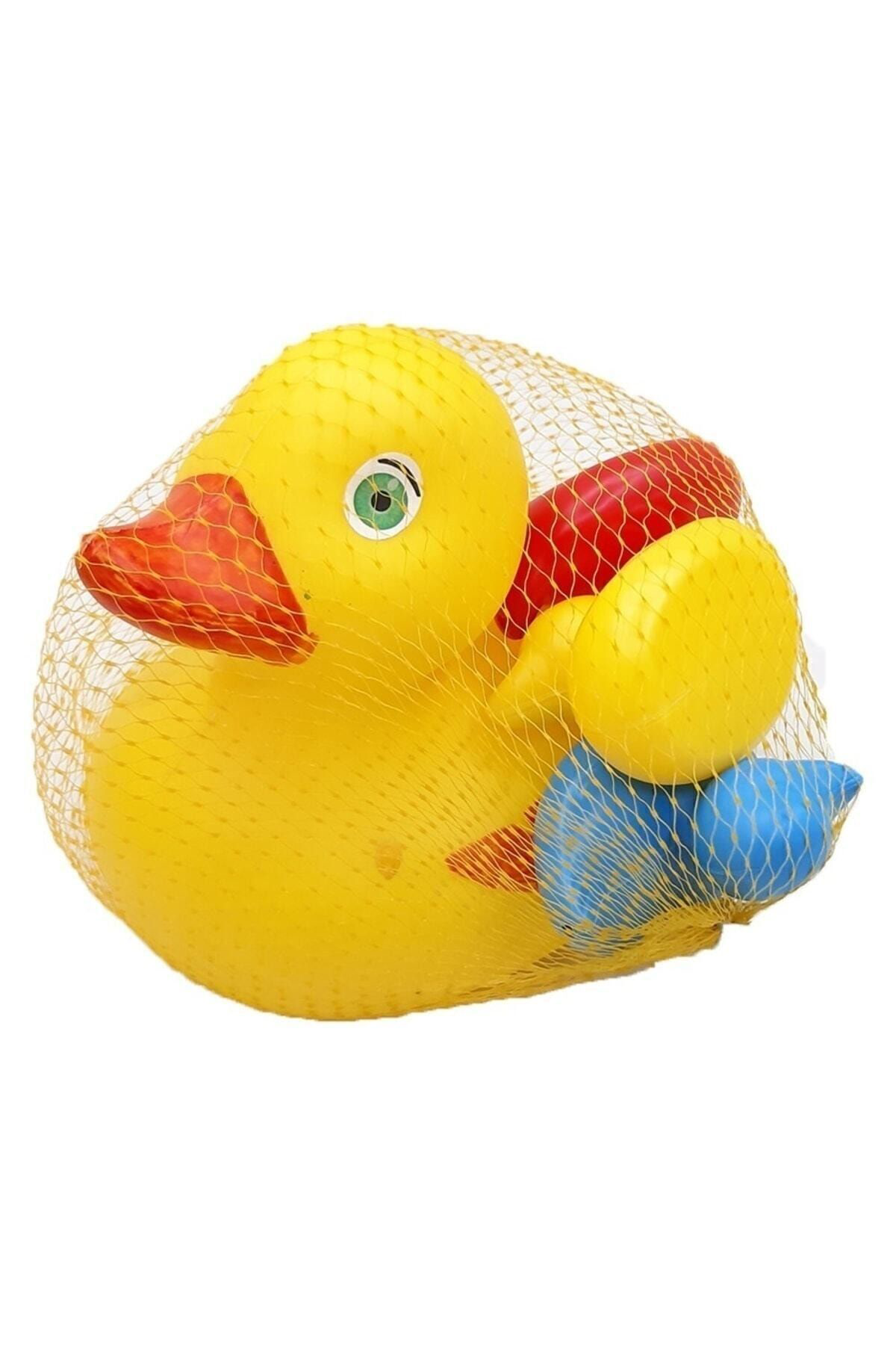 Sistem Anne Ördek Ve Yavruları 22 Cm Plastik Banyo Oyuncakları