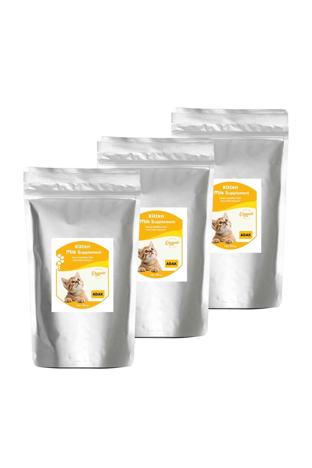 Anne Sütü Destekli Yavru Kedi Süt Tozu 200 gr x 3 Adet Anne Sütü Destekli Yavru Kedi Süt Tozu 200 gr x 3 Adet