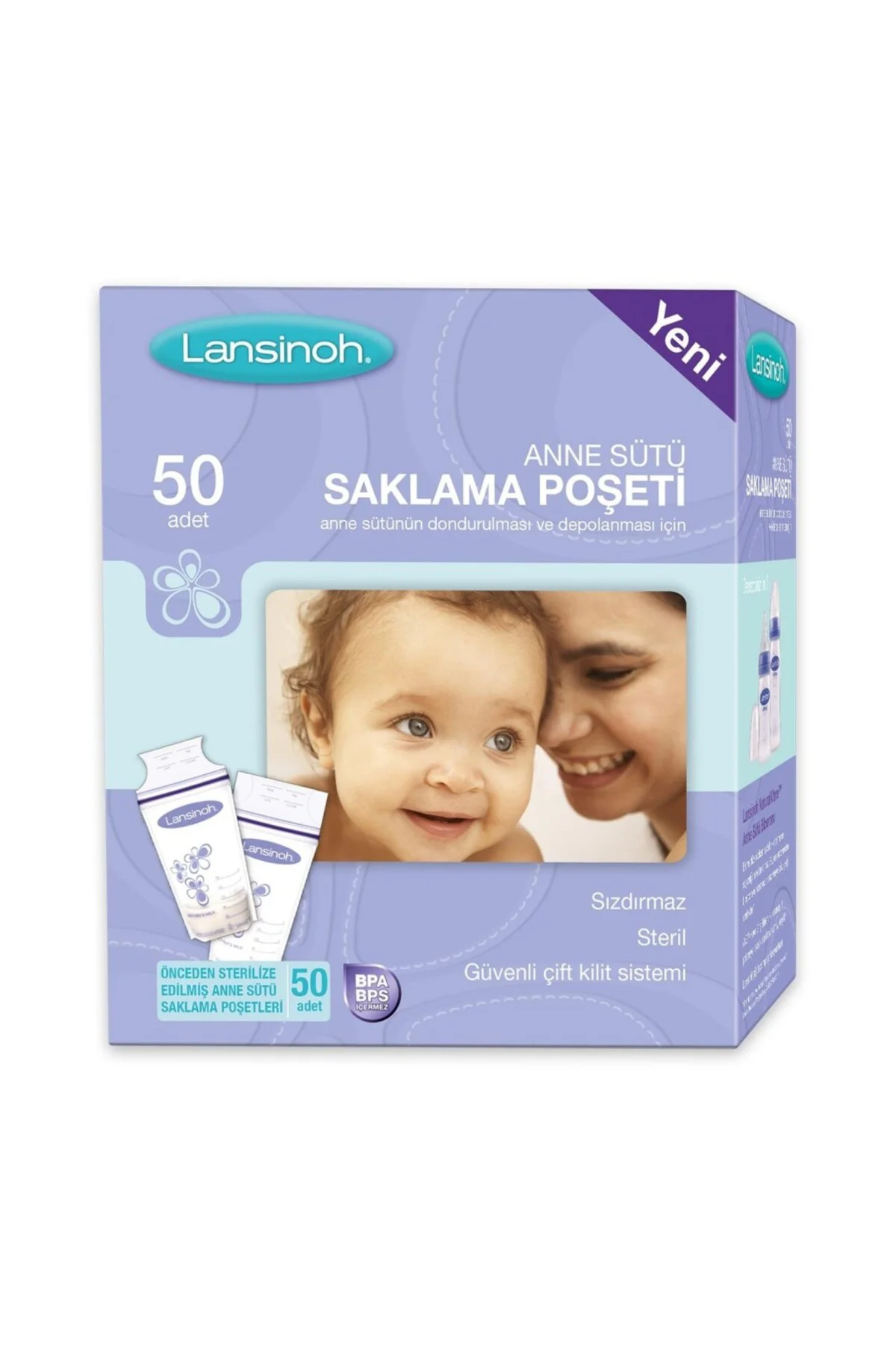 Anne Sütü Saklama Poşeti 50 Adet