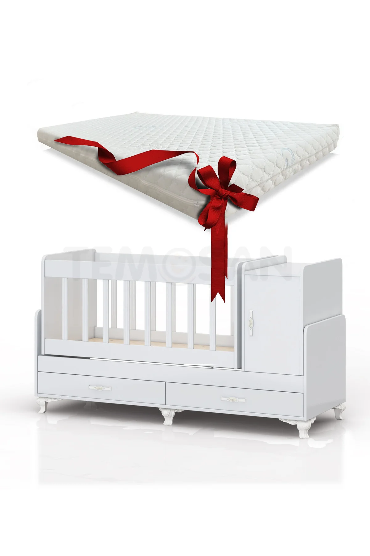 Anne Yanı, Sallanır, Büyüyen Bebek Beşiği, Yataklı, Kapaklı, Çekm