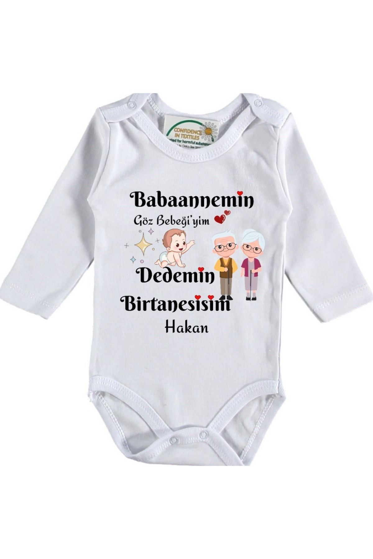 Anneanne - Babaannemin Göz Bebeğim Dedemin Bir Tanesiyim Yazılı K