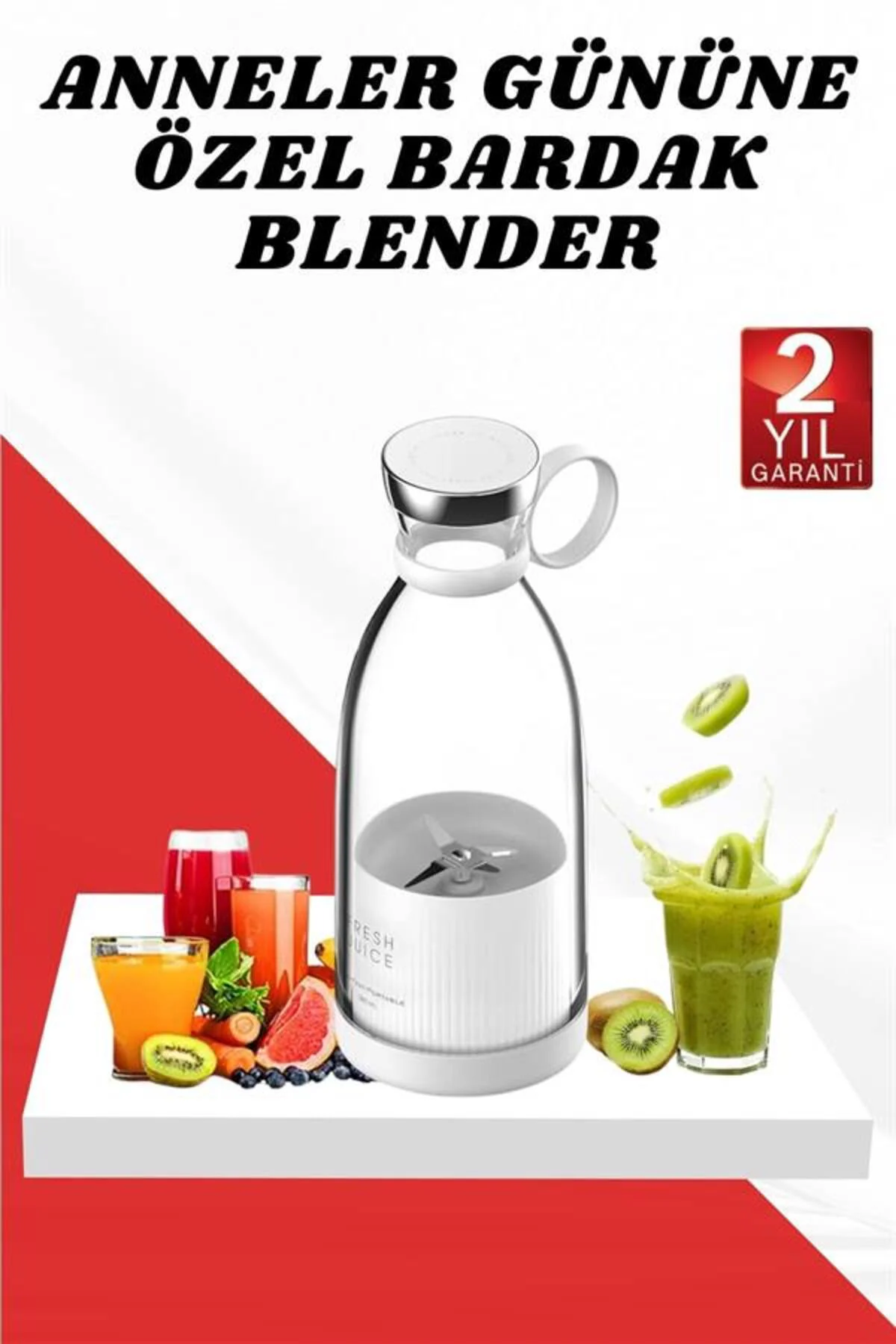 Anneler Gününe Özel Hediye Bardak Blender Paslanmaz Çelik Bıçaklı
