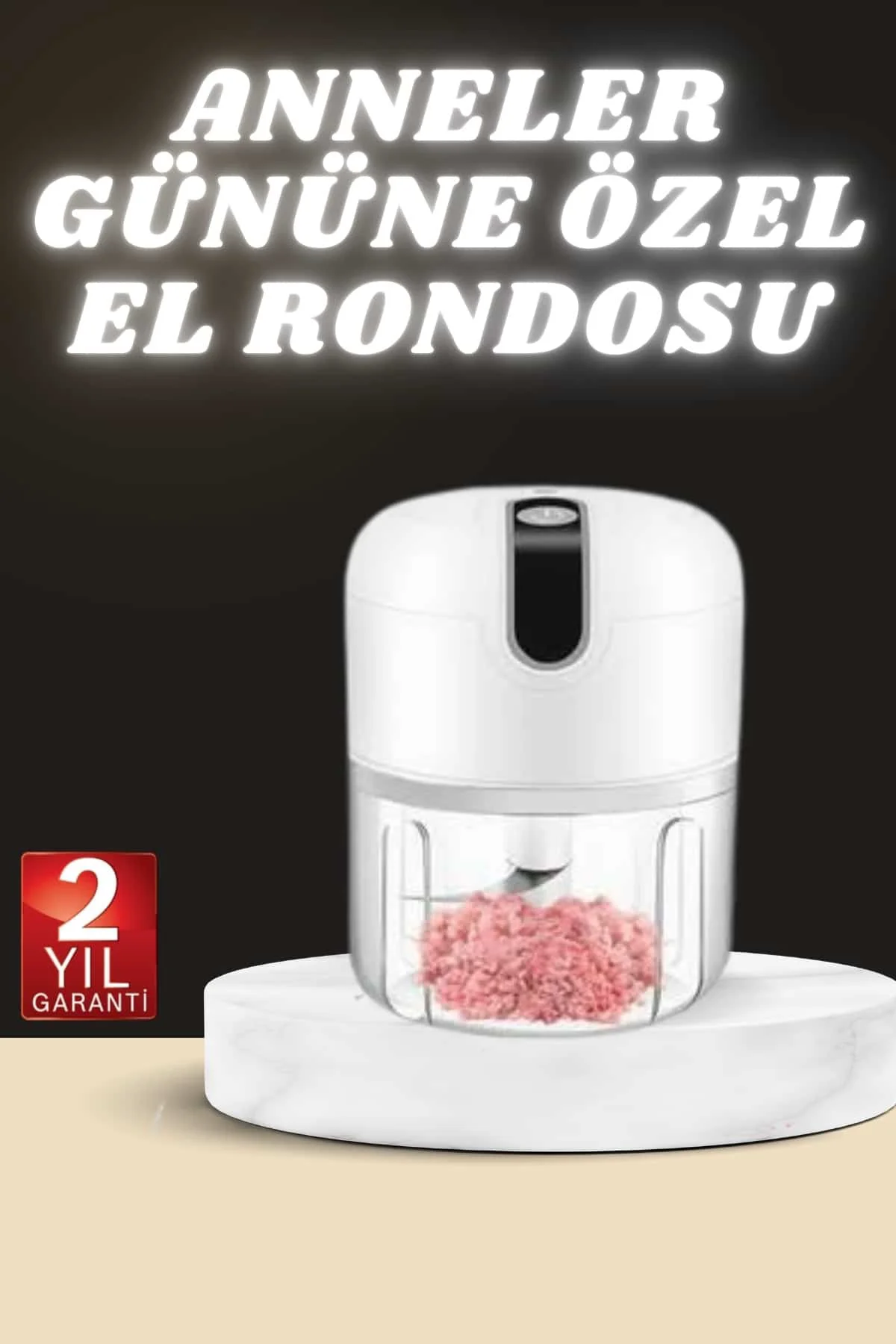 Anneler Gününe Özel Hediye El Rondosu Doğrayıcı Şarjlı Taşınabili