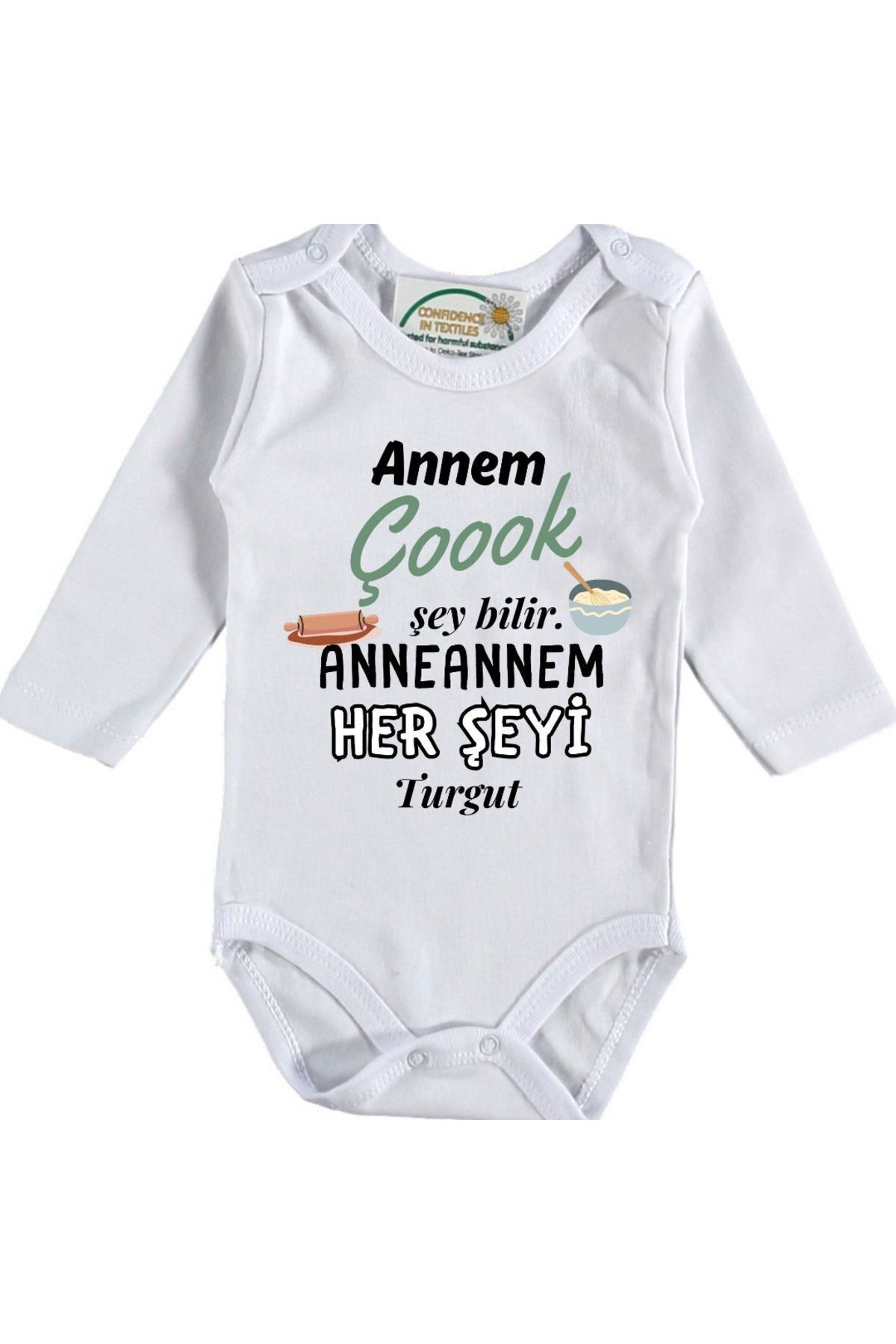 Annem Çok Şey Bilir Anneannem- Babaannem Her Şeyi Yazılı Bebek Zı