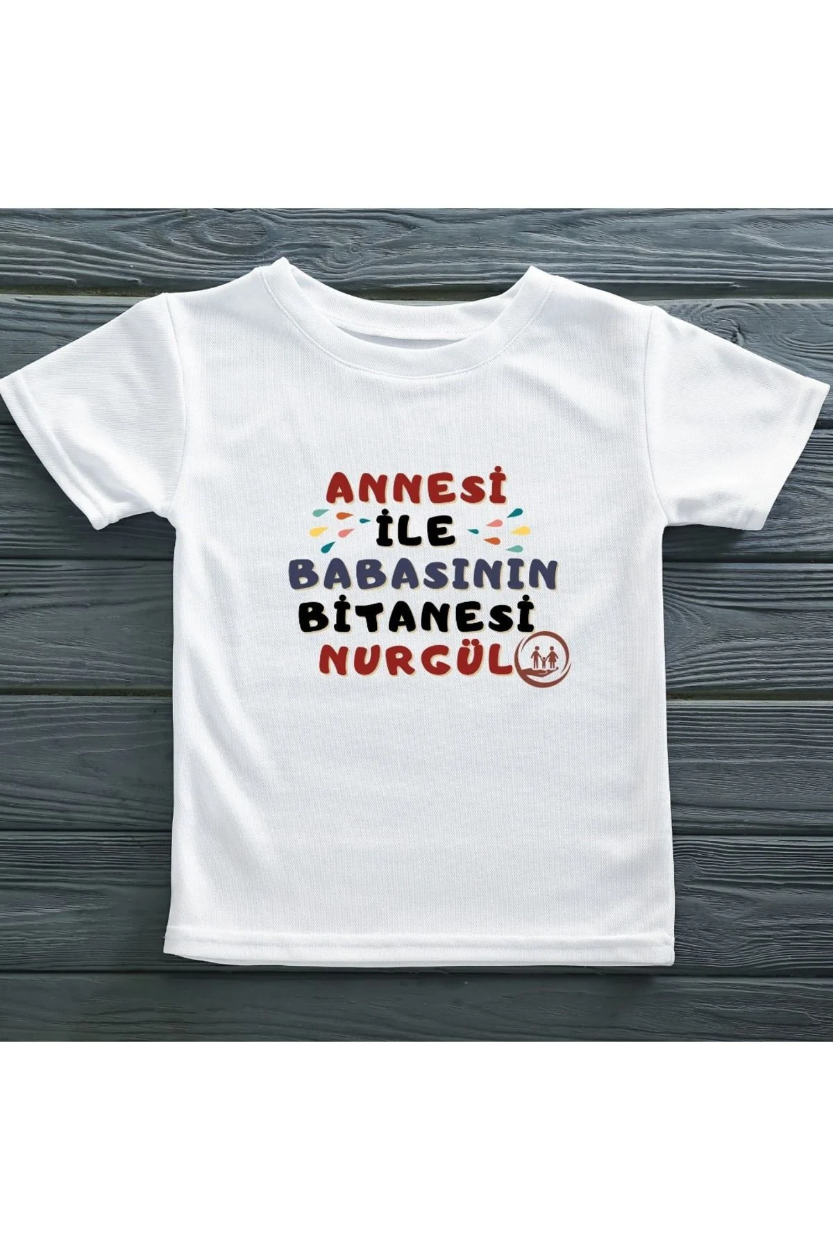 Annesi ile babasının Birtanesi Kişiye Özel Baskılı Tişört Kızk Çocuk