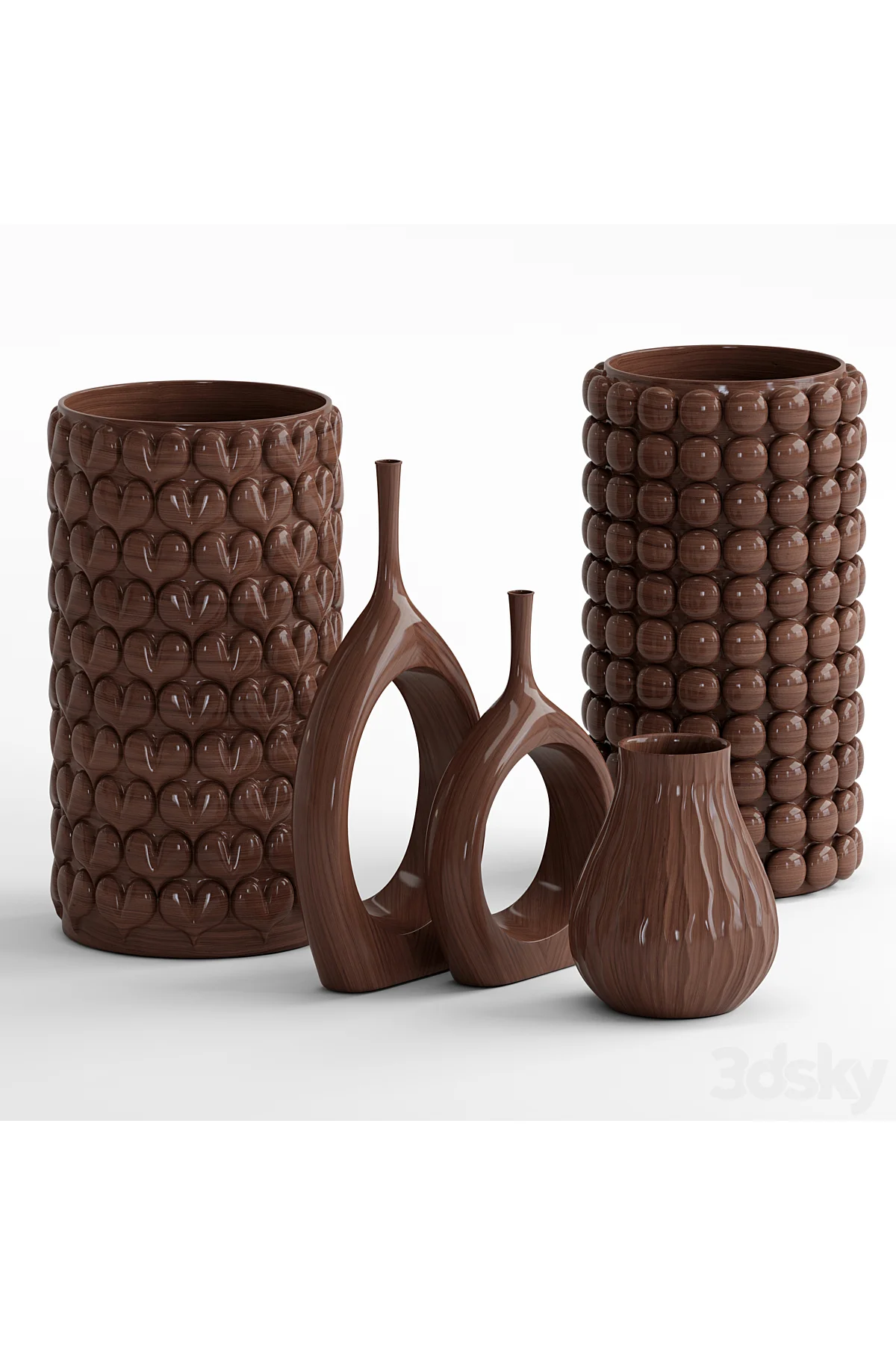 Annu Modern Vazo Seti Büyük Boy 25 CM Sert Plastik 5'li Dekoratif Modern Vazo Annu Modern Vazo Seti Büyük Boy 25 CM Sert Plastik 5'li Dekoratif Modern Vazo