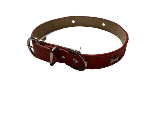 ANS Kemikli Deri Köpek Tasması 55cm