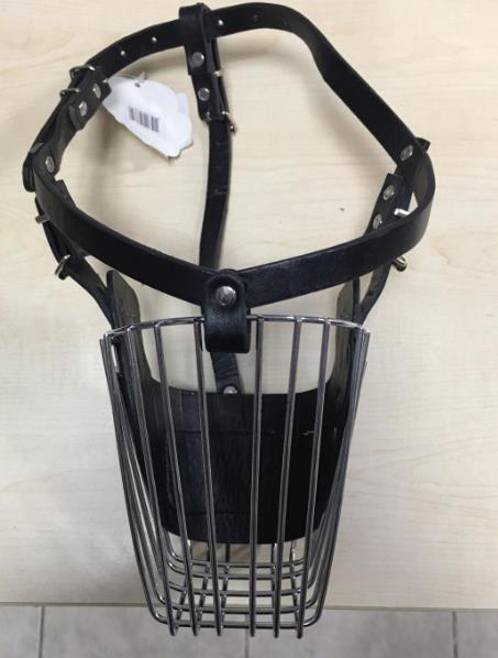 Ans Metal Deri Köpek Ağızlık L BÜYÜK IRK 35-40 Kg KÖPEKLER İÇİN