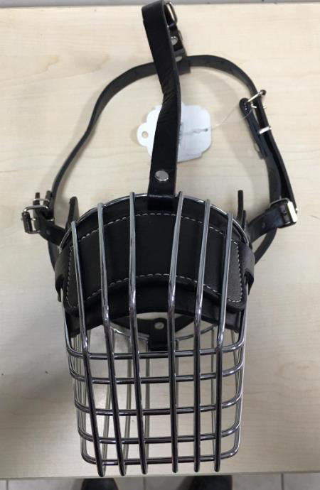 Ans Metal Deri Köpek Ağızlık L BÜYÜK IRK 35-40 Kg KÖPEKLER İÇİN