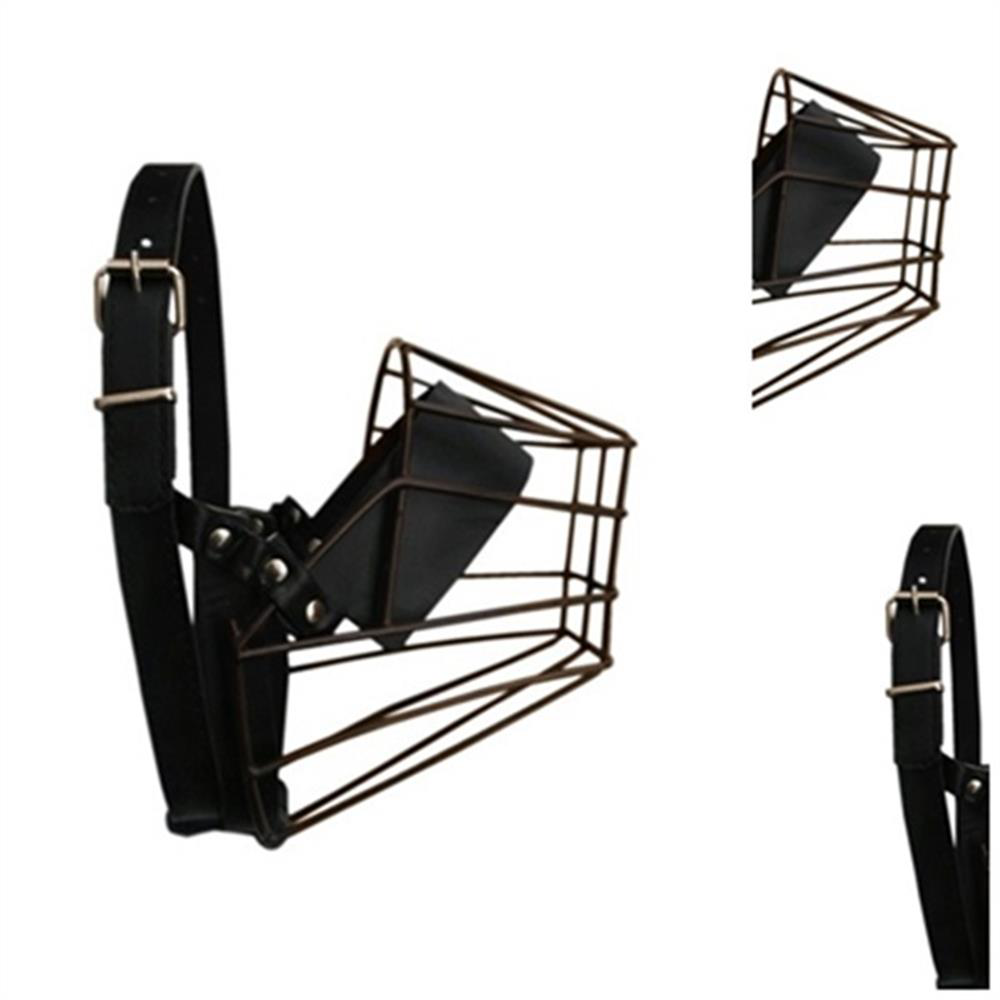 Ans Metal Deri Köpek Ağızlık XL 38 Cm BÜYÜK IRK 35-45 Kg KÖPEKLER